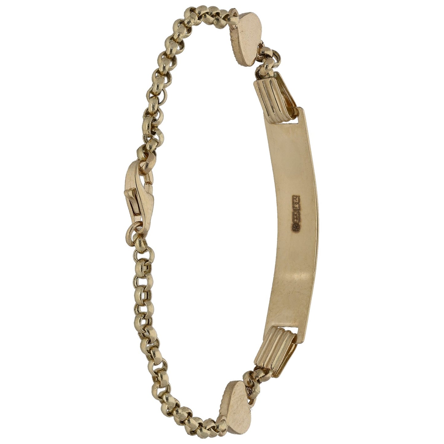 New 14ct Gold Heart ID Bracelet