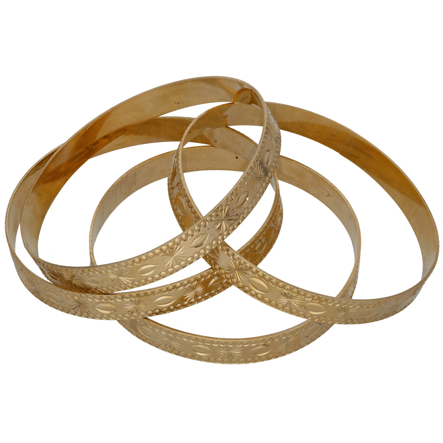 9ct Gold Set of Patterned Bangles