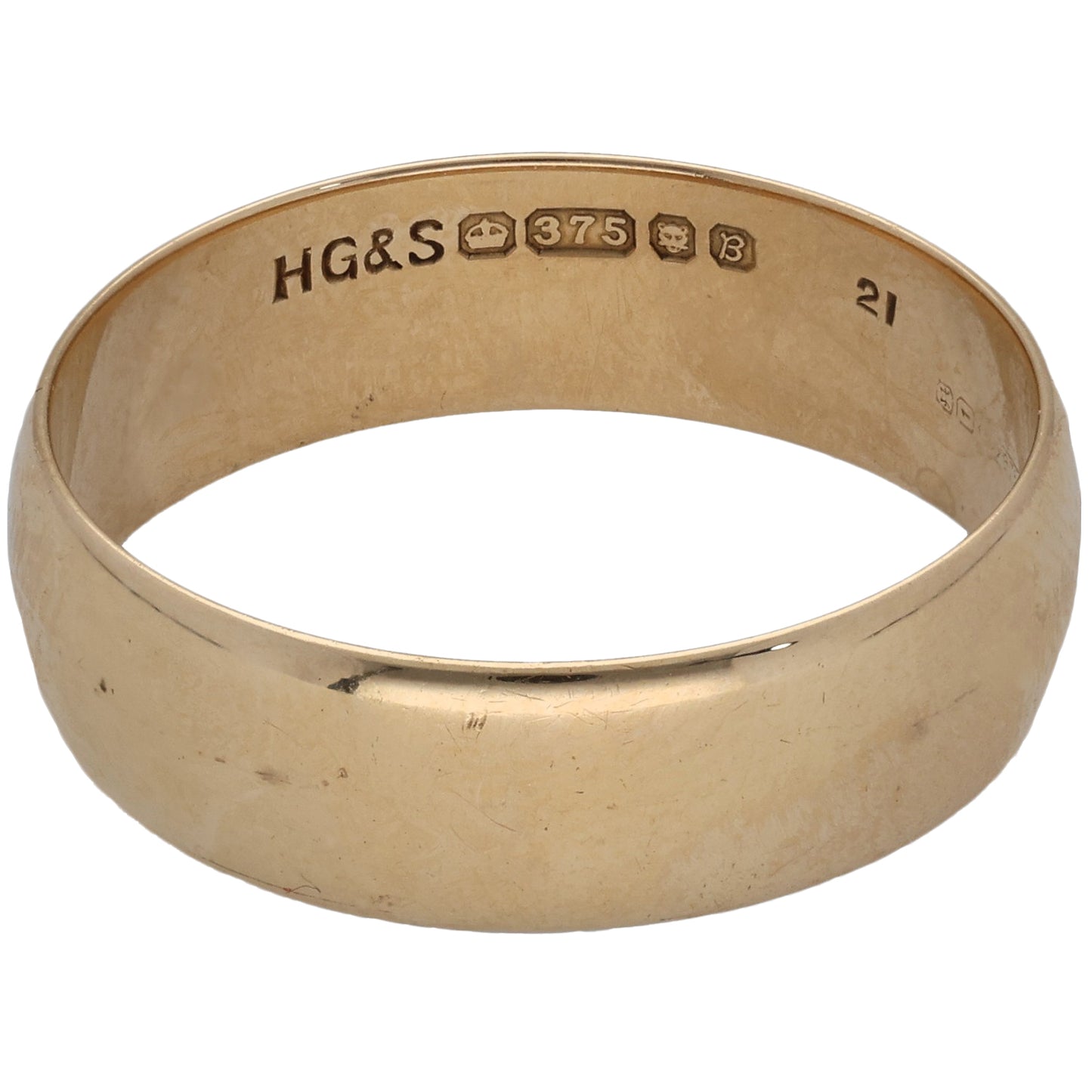 9ct Gold Plain Wedding Ring Size Y