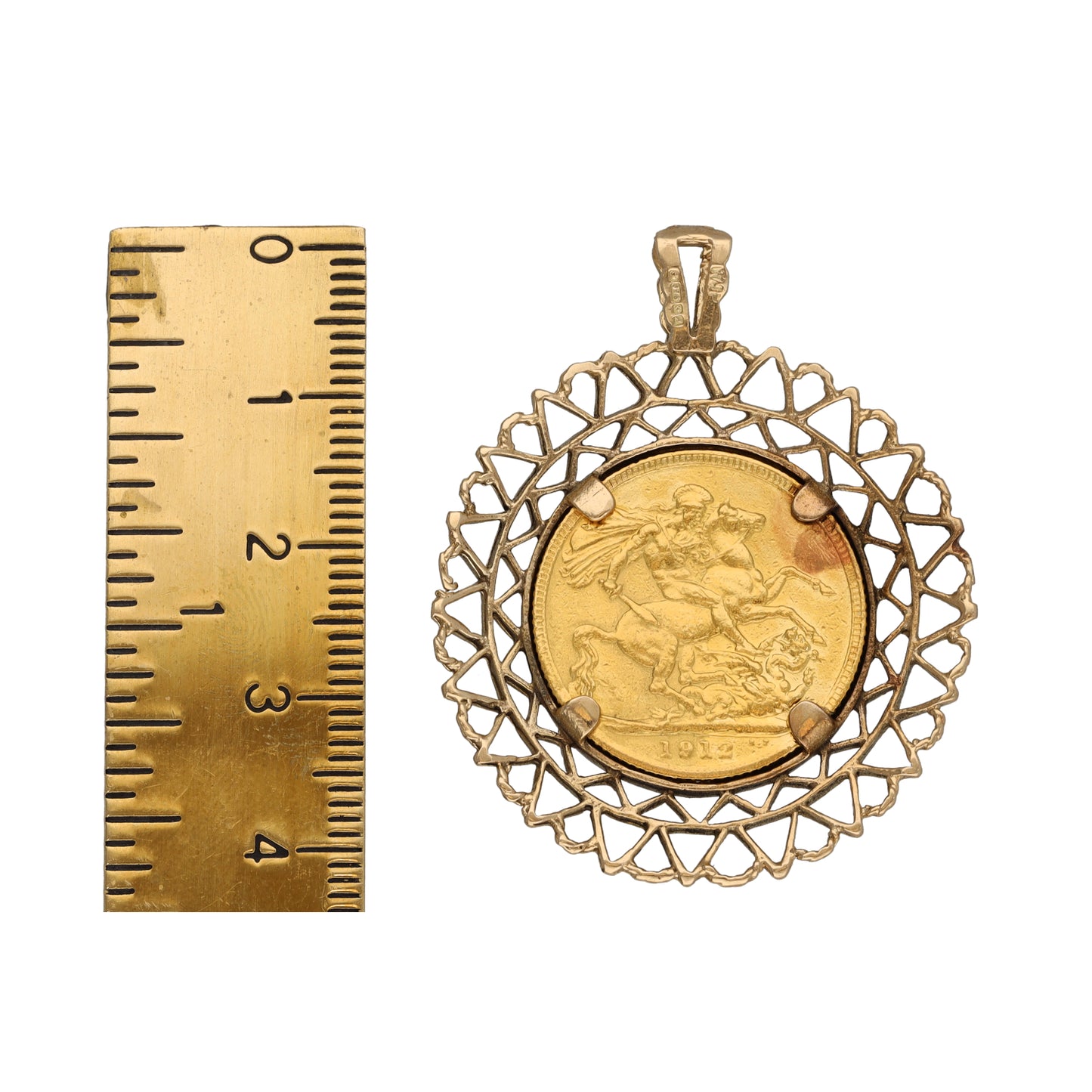 9ct Gold Full Sovereign Coin Pendant