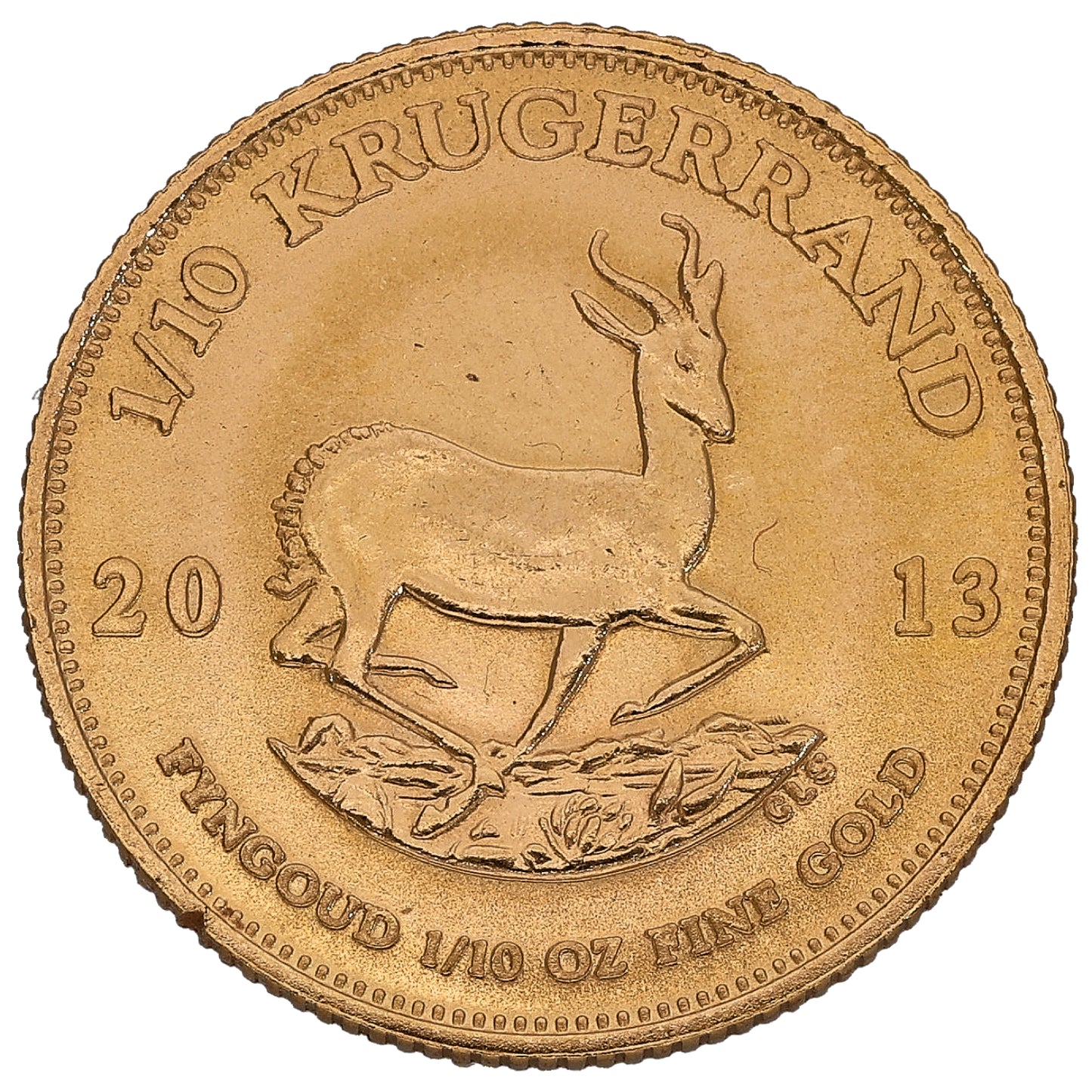 22ct Gold 1/10 OZ Krugerrand Coin 2013