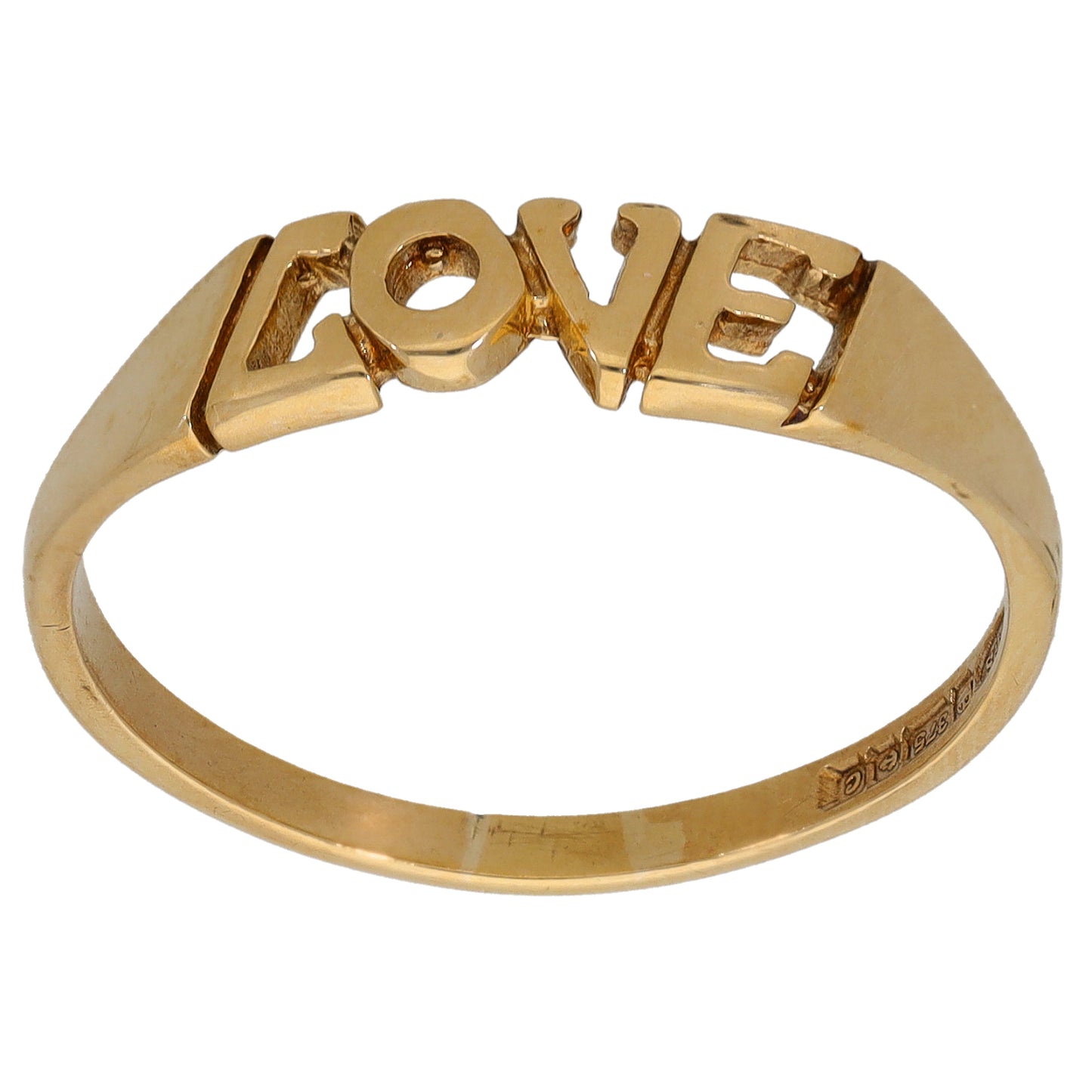 9ct Gold Love Ring Size X