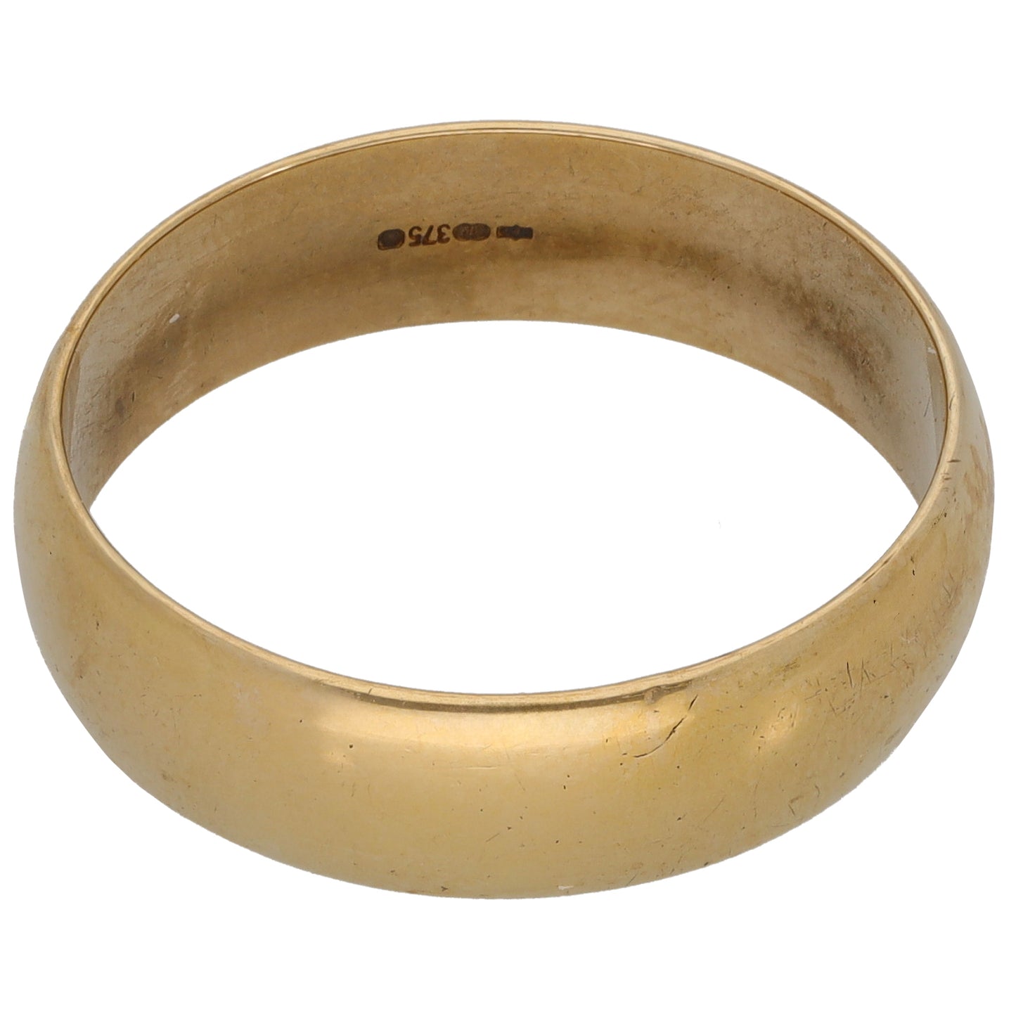 9ct Gold Plain Wedding Ring Size W