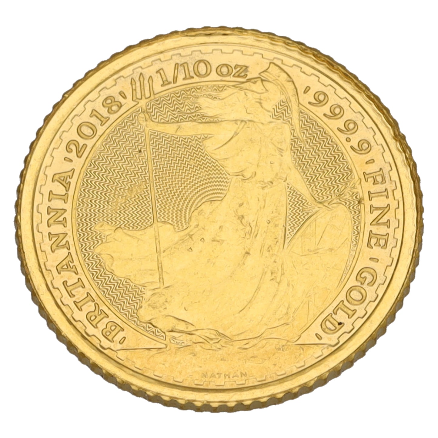 24ct Gold Queen Elizabeth II 1/10 OZ Britannia Coin 2018