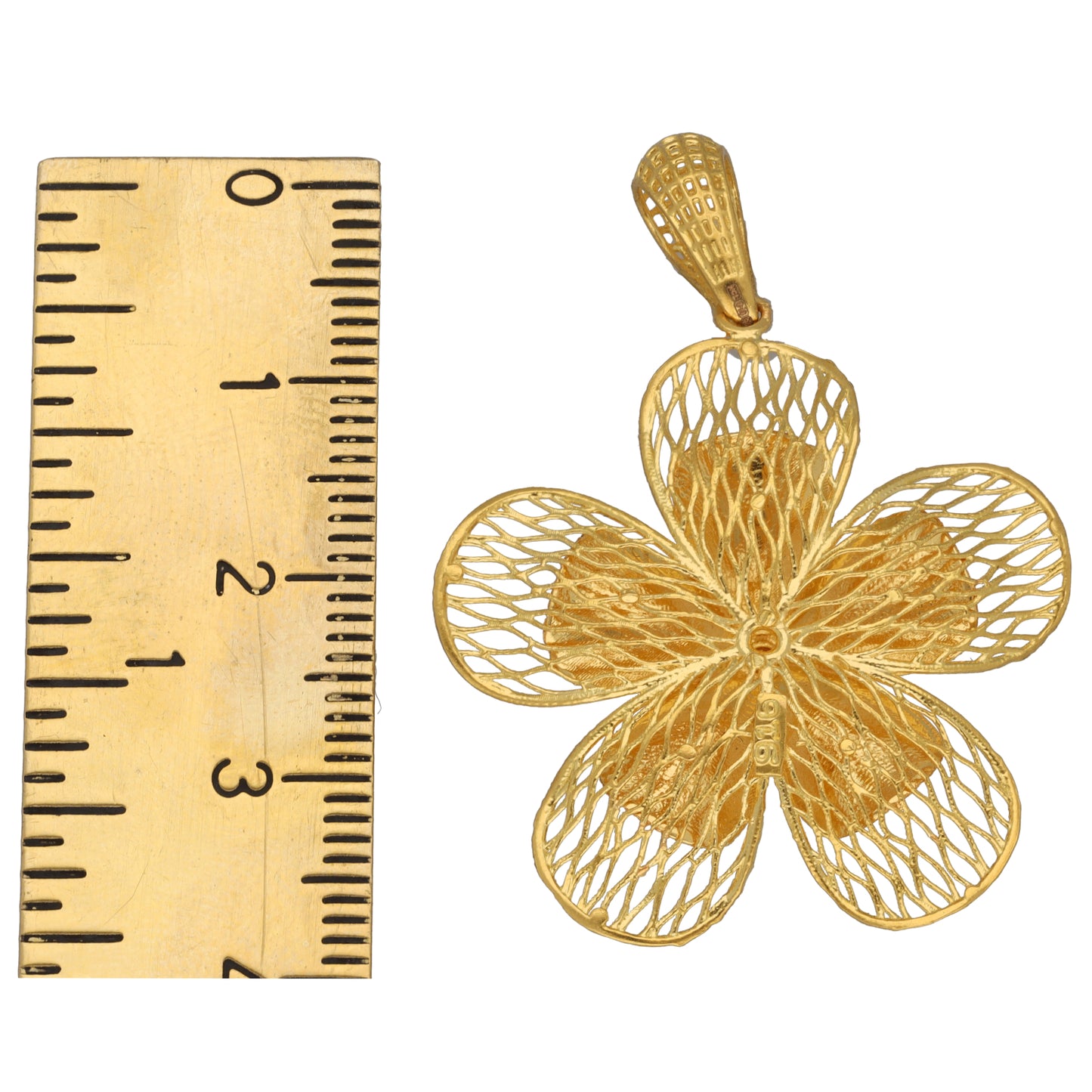 New 22ct Gold Flower Pendant