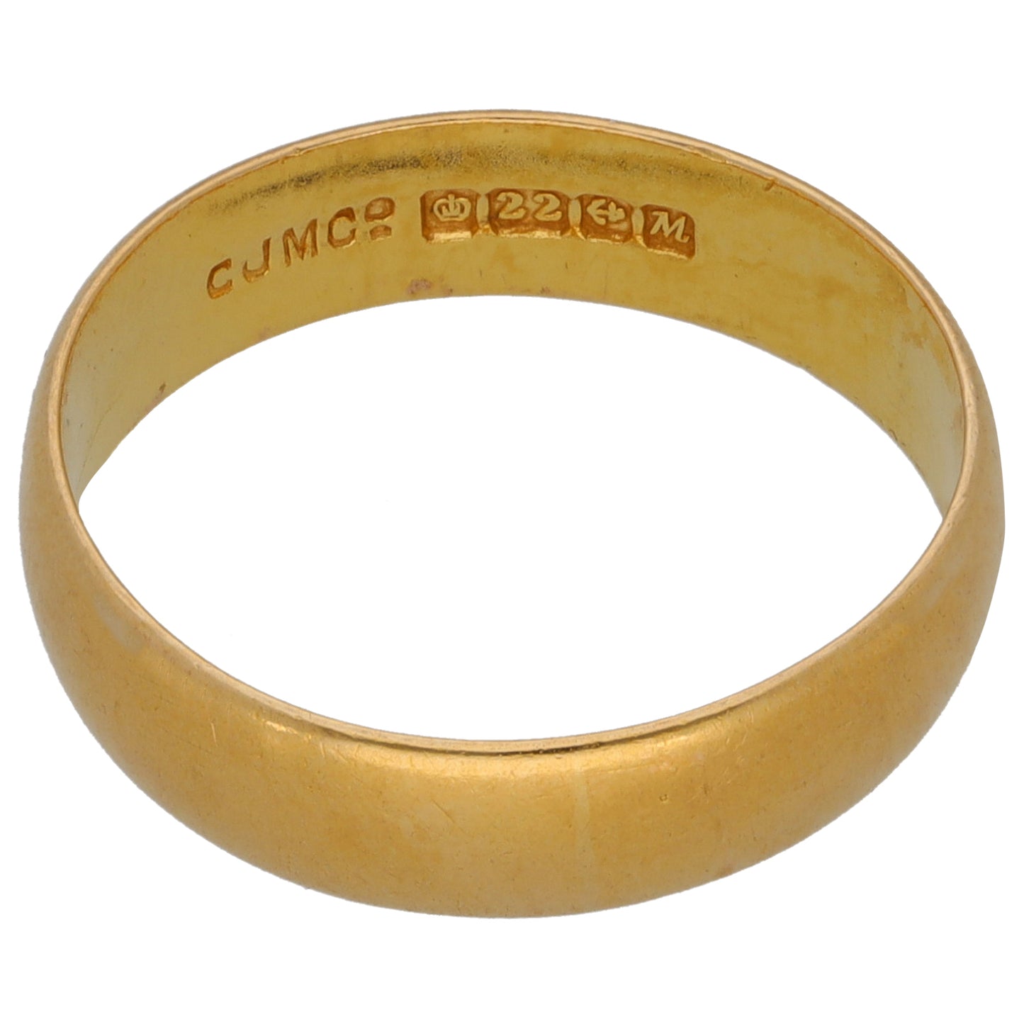 22ct Gold Plain Wedding Ring Size O