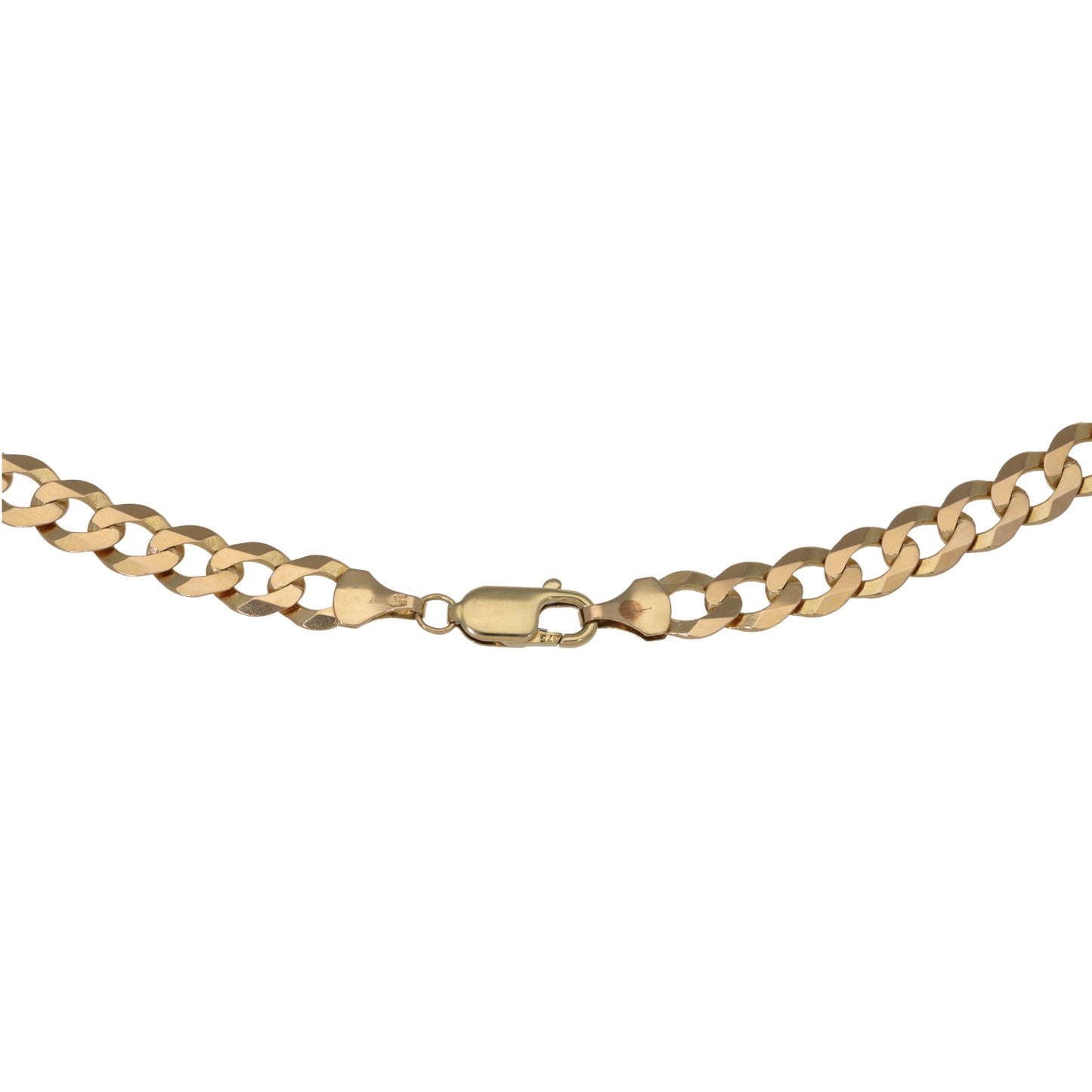 9ct Gold Curb Chain 18"