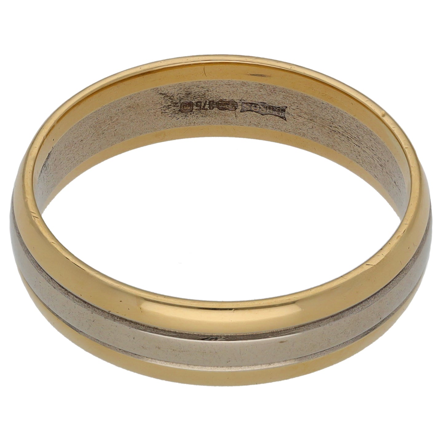 9ct Gold Patterned Wedding Ring Size V