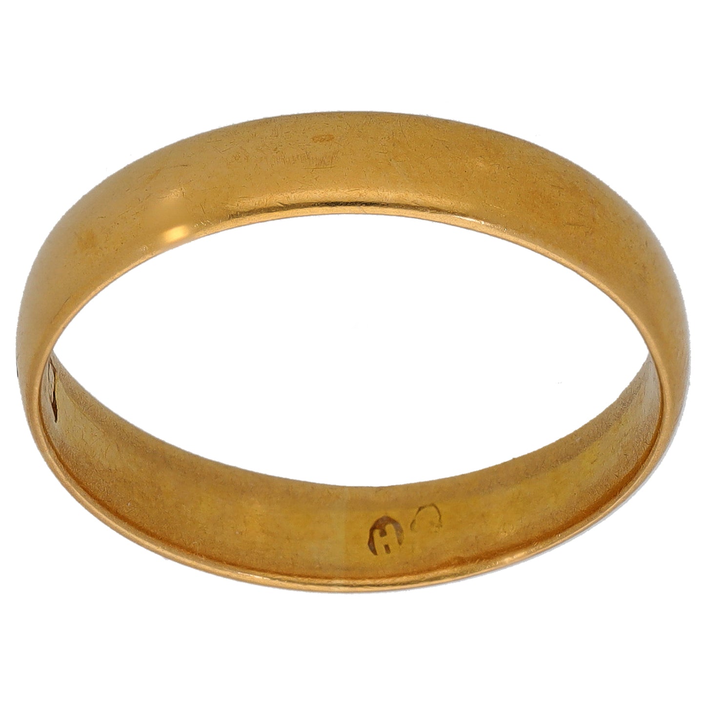 22ct Gold Plain Wedding Ring Size T