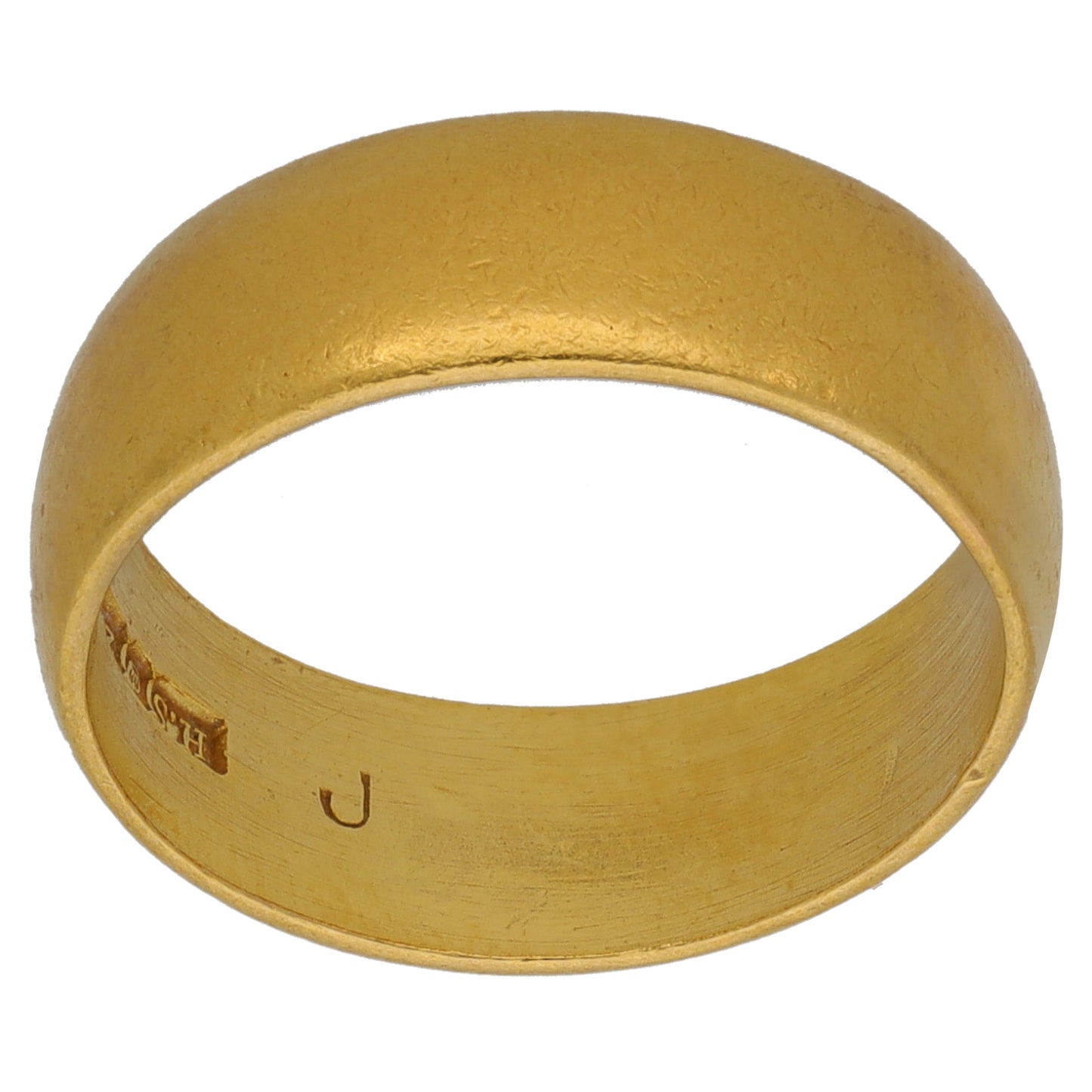 22ct Gold Plain Wedding Ring Size M