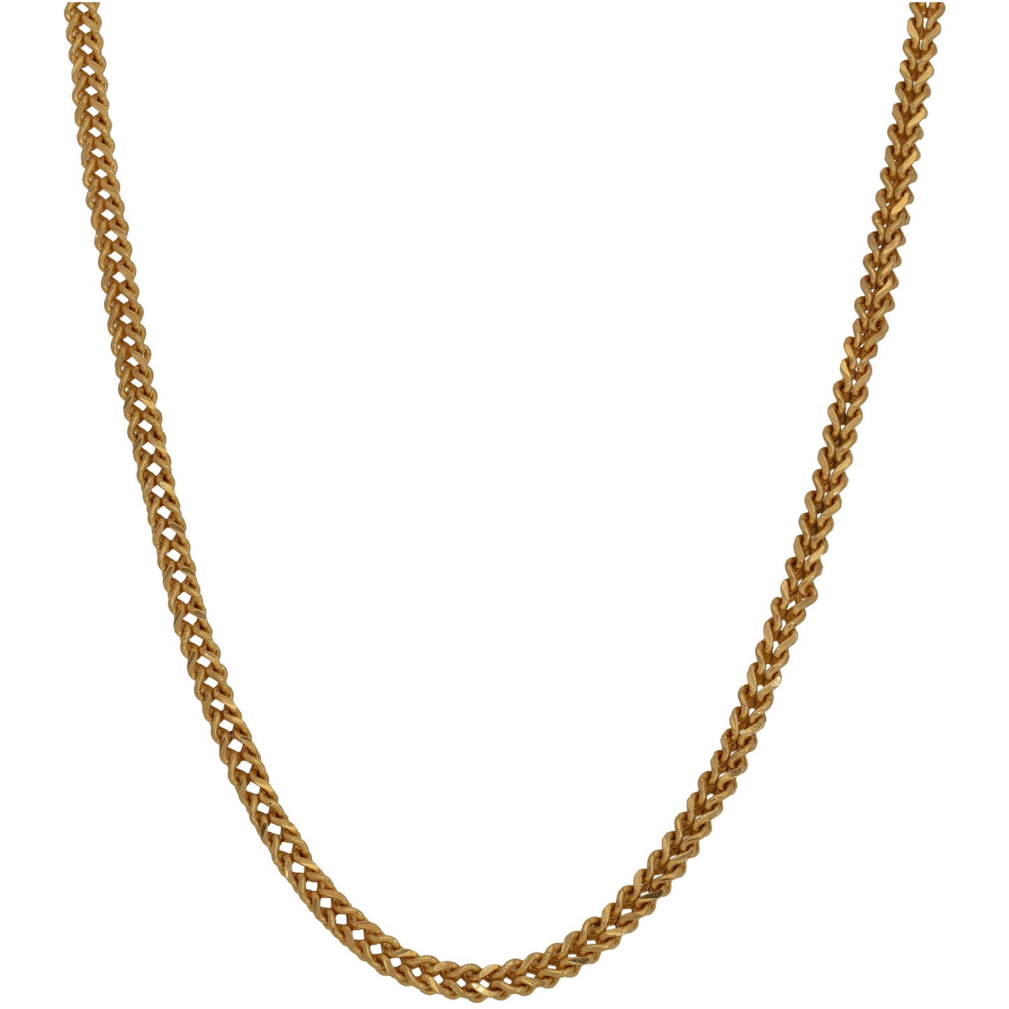 22ct Gold Foxtail Necklace 28"