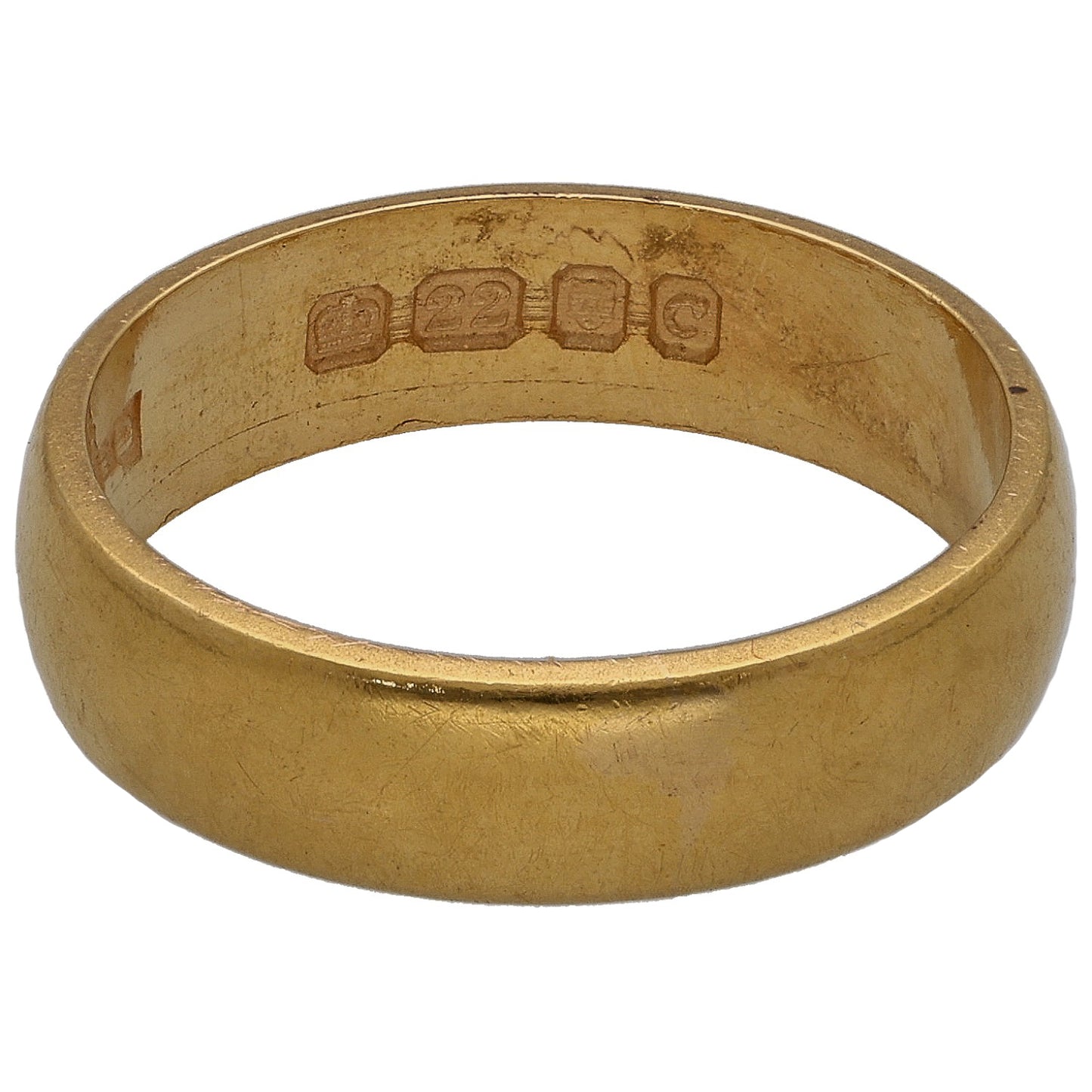 22ct Gold Plain Wedding Ring Size L