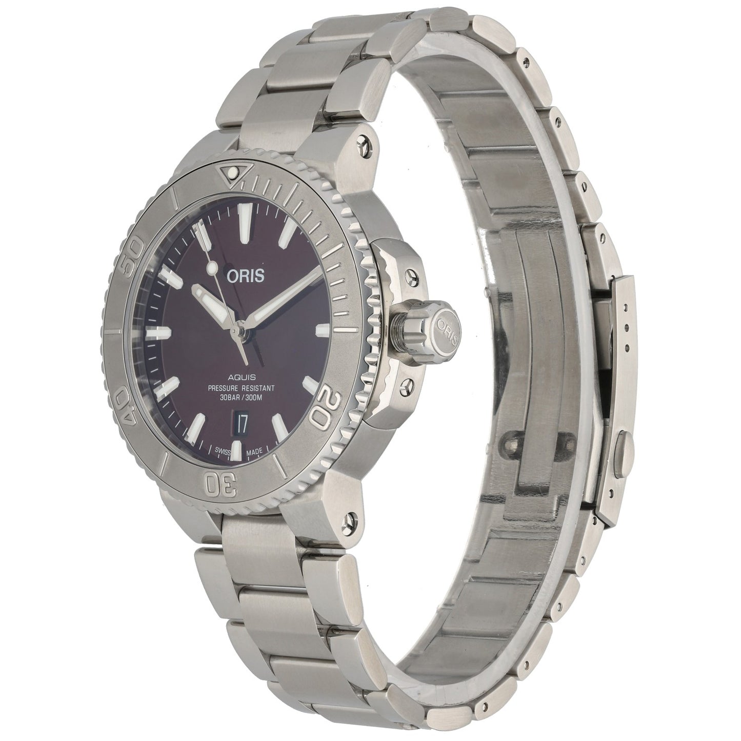 Oris Aquis Date Relief 01 733 7766 4158 41.5mm Stainless Steel Watch