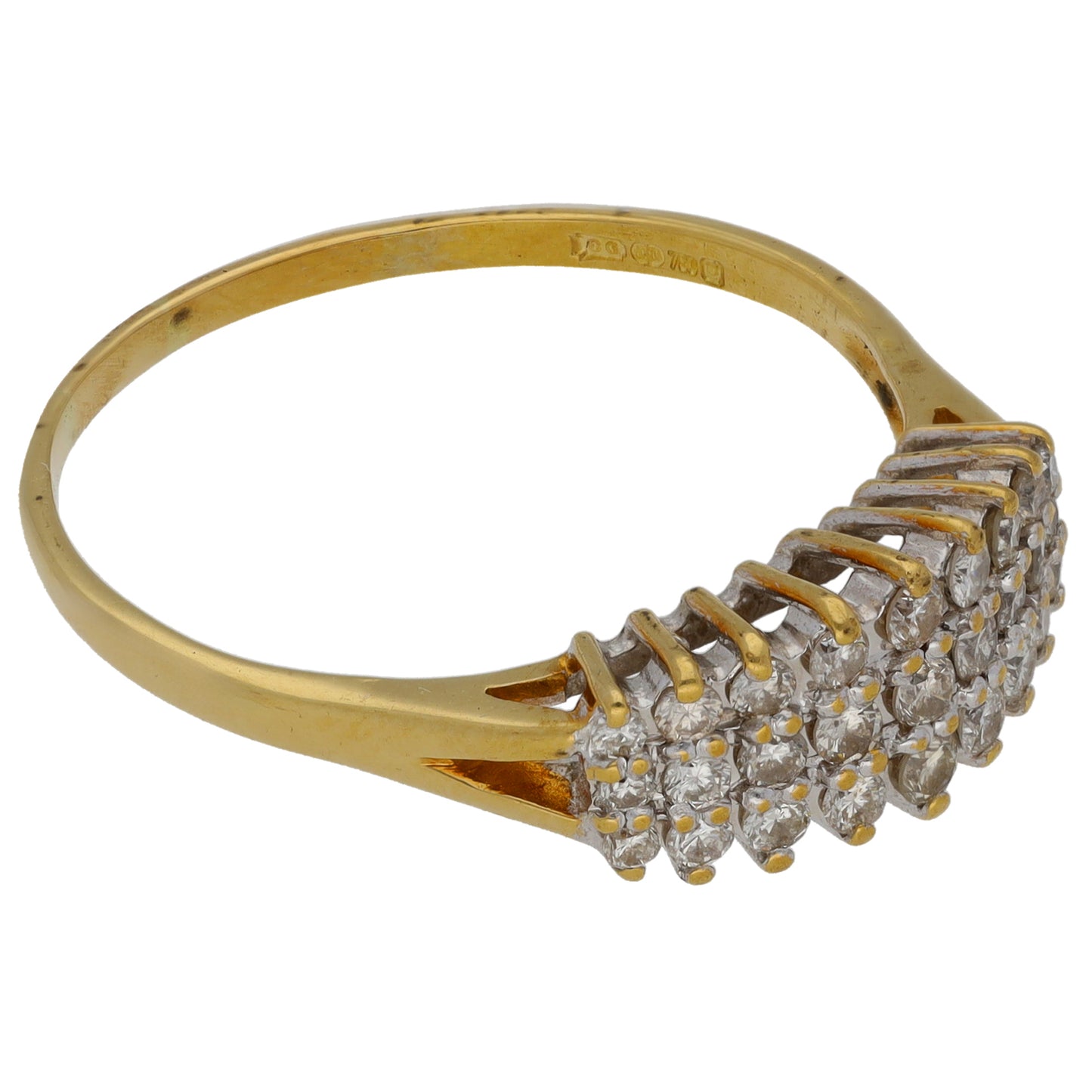 18ct Gold 0.50ct Diamond Dress/Cocktail Ring Size U
