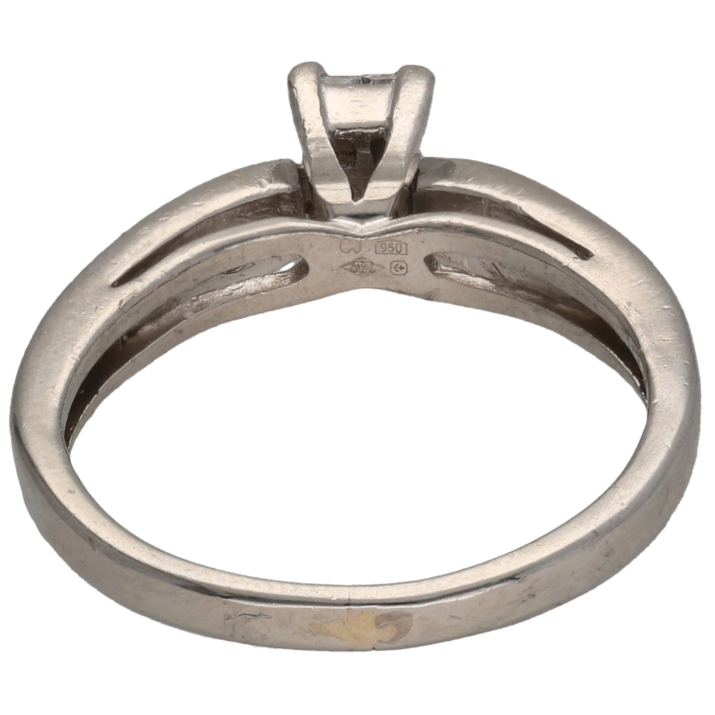 Platinum 0.38ct Diamond Dress/Cocktail Ring Size P