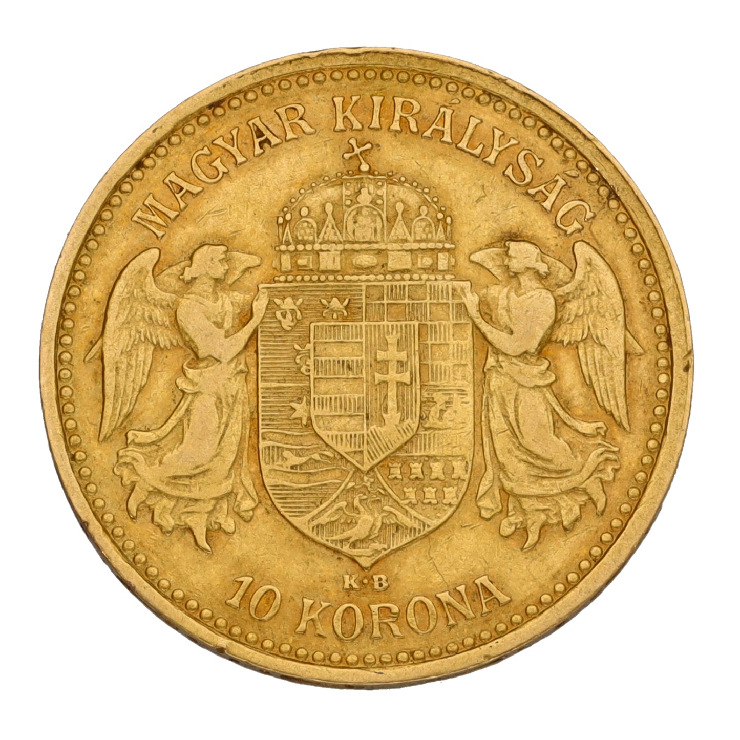 22ct Gold Hungarian 10 Korona Coin 1904