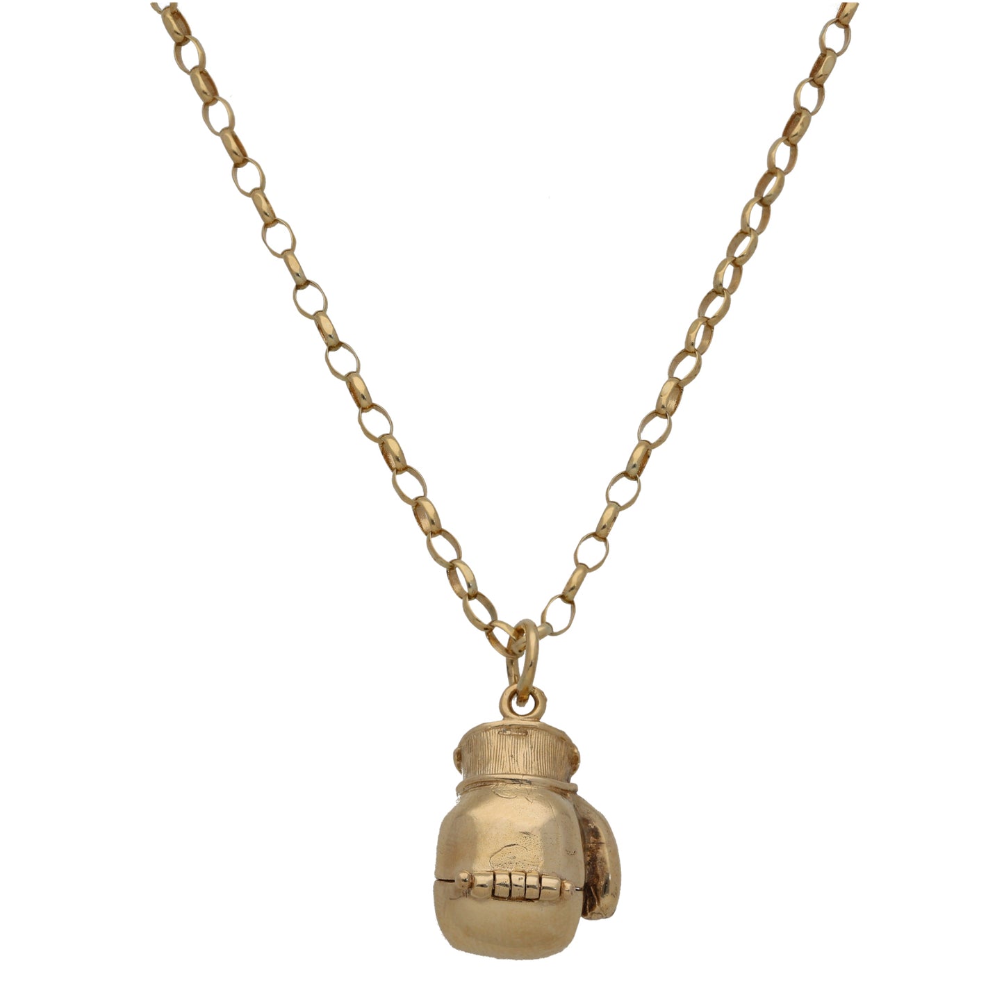 9ct Gold Boxing Glove Pendant With Chain