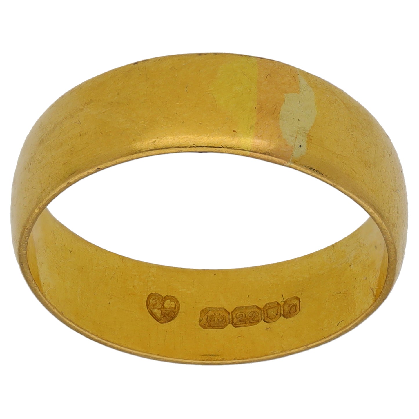 22ct Gold Plain Wedding Ring Size P