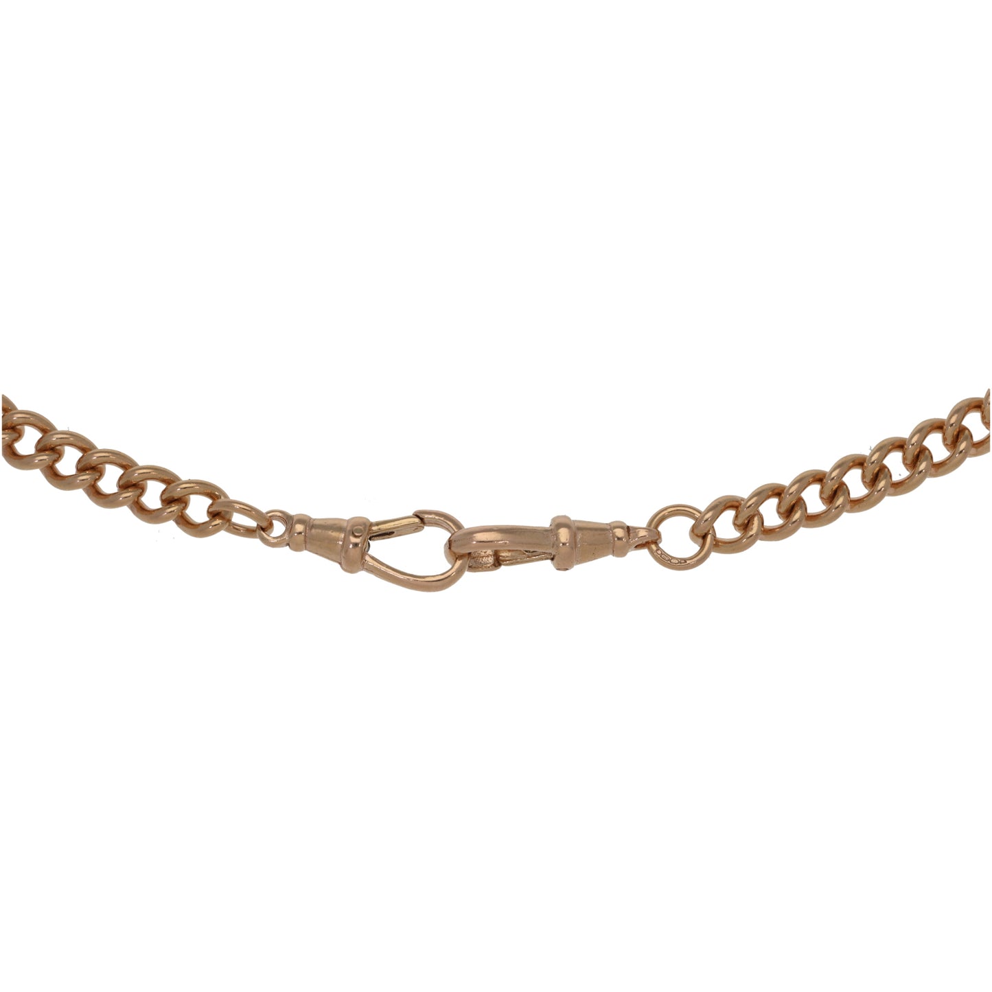 9ct Rose Gold Fob/Watch Chain 20"