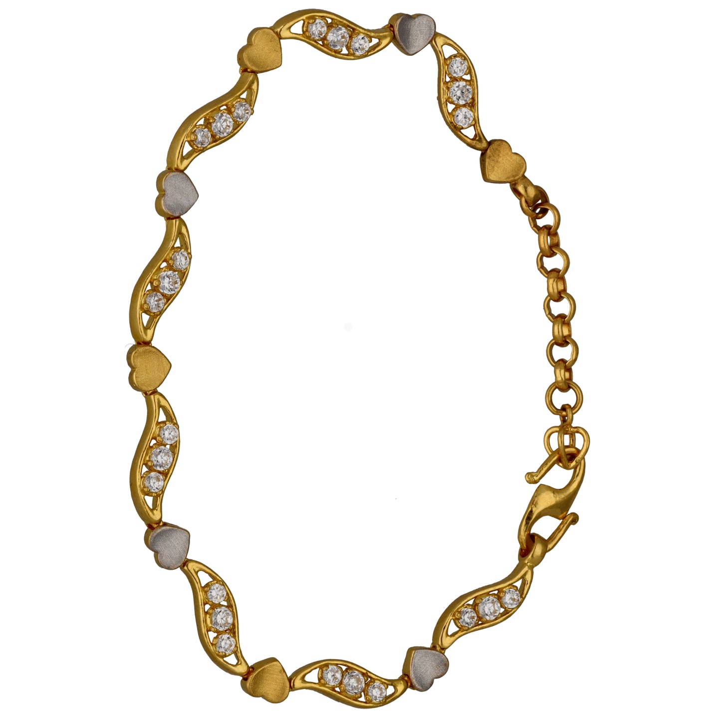 22ct Gold Cubic Zirconia Alternative Bracelet