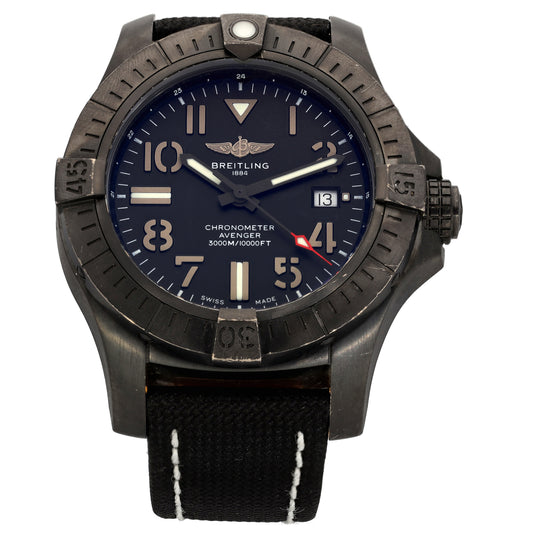 Breitling Avenger Seawolf V17319 45mm DLC Titanium Watch