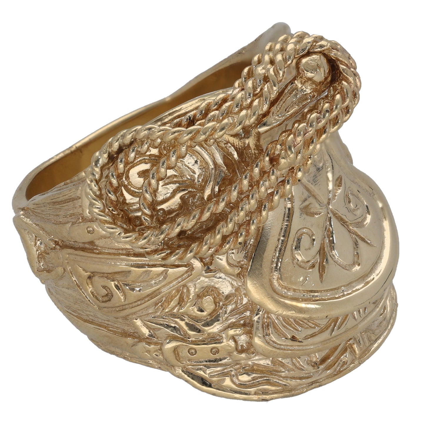 9ct Gold Saddle Ring Size Y