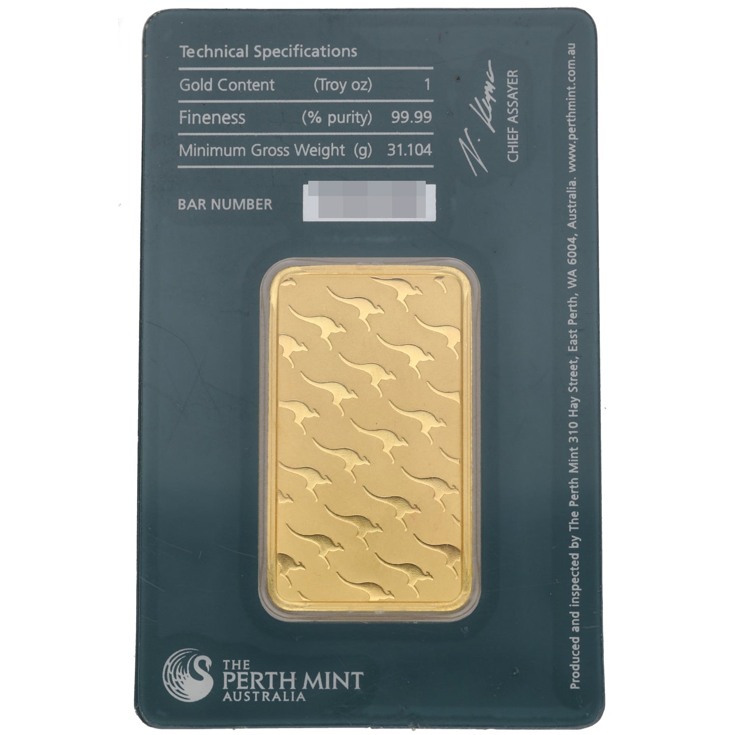 24ct 1 OZ Gold Bar