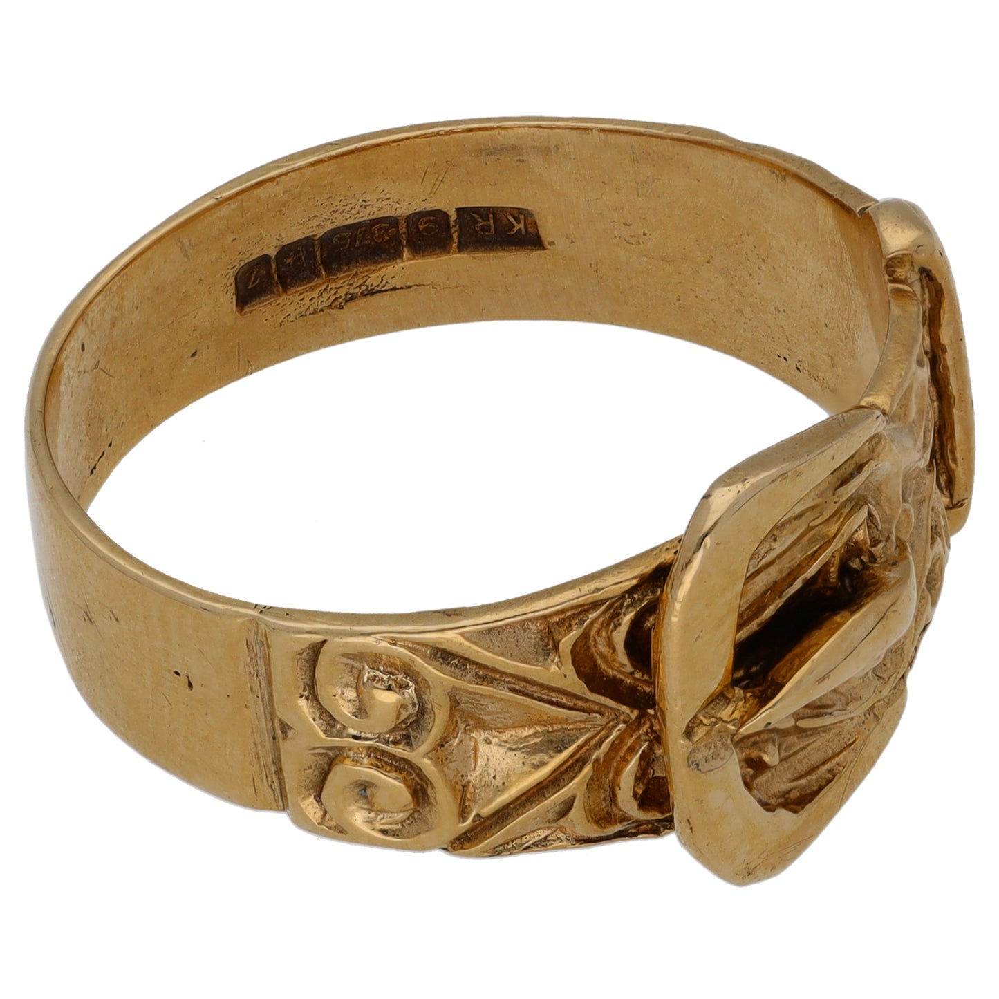 9ct Gold Buckle Ring Size V