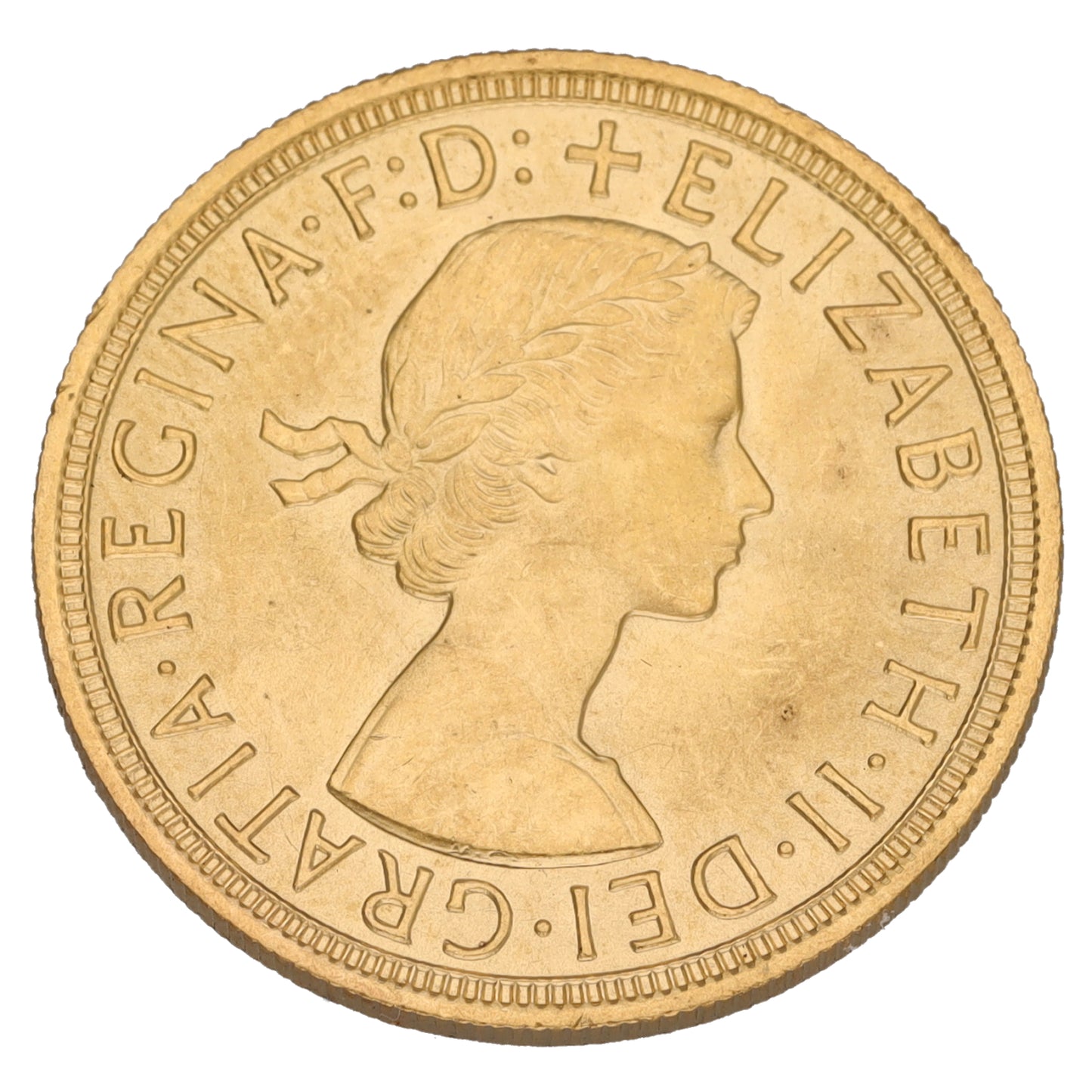 22ct Gold Queen Elizabeth II Full Sovereign Coin 1957