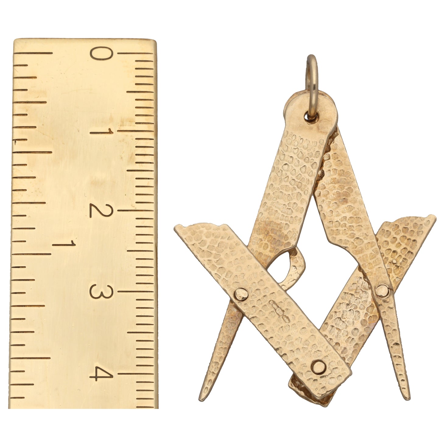 9ct Gold Masonic Square Pendant