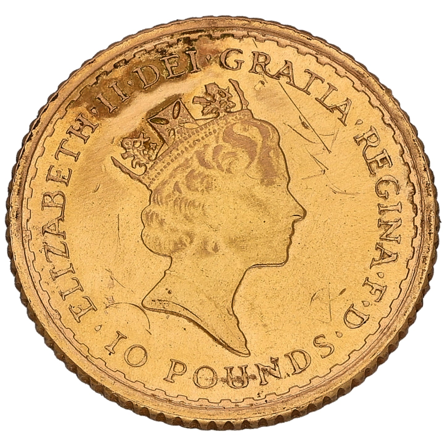 22ct Gold Queen Elizabeth II 1/10 OZ Britannia Coin 1987