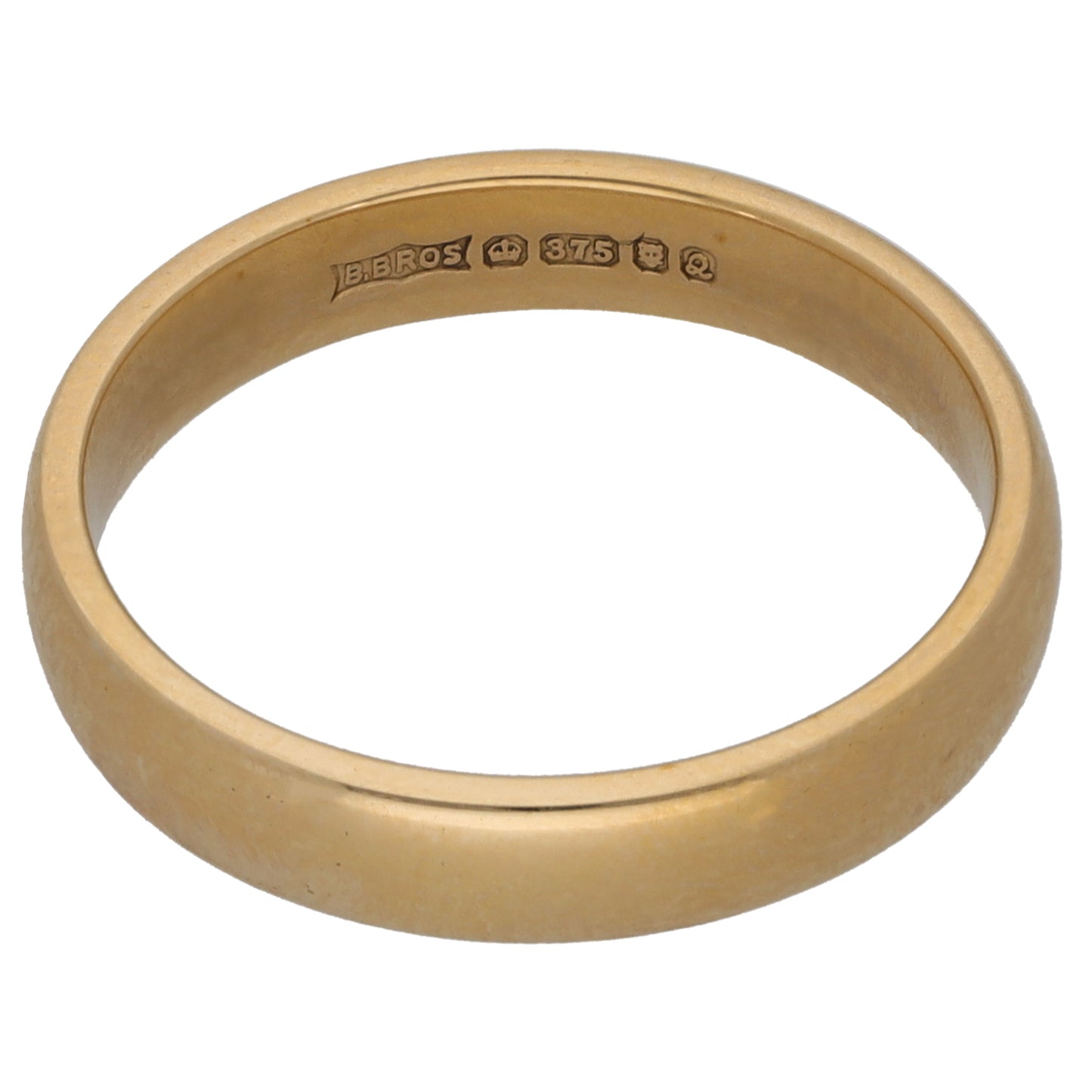 9ct Gold Plain Wedding Ring Size N