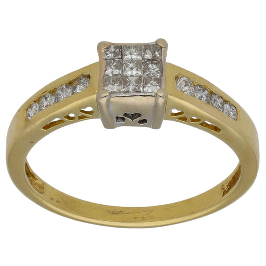 18ct Gold 0.33ct Diamond Dress/Cocktail Ring Size M