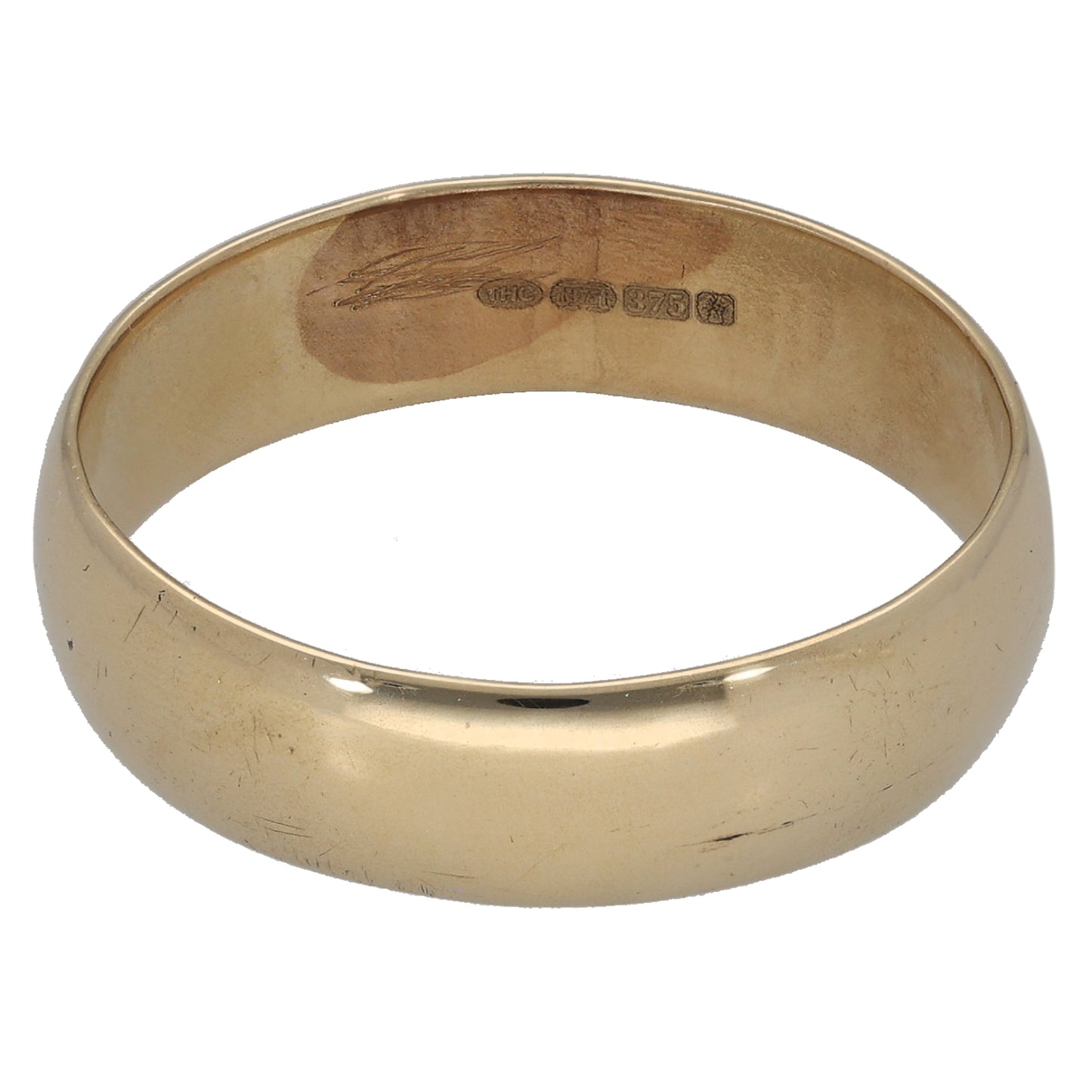 9ct Gold Plain Wedding Ring Size V