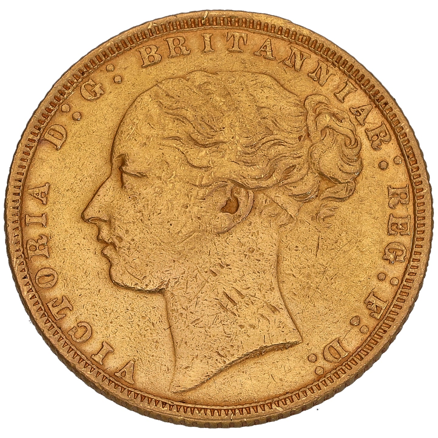 22ct Gold Queen Victoria Full Sovereign Coin 1872