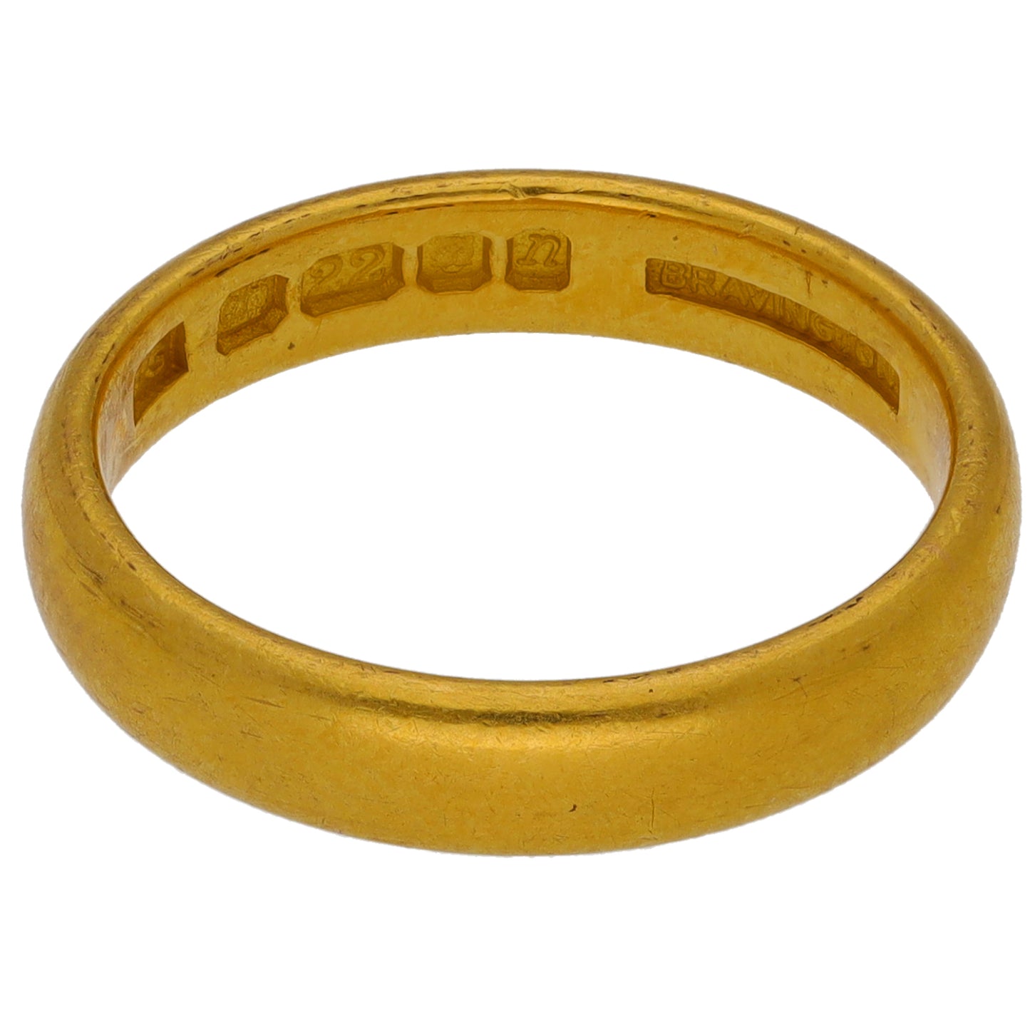 22ct Gold Plain Wedding Ring Size N
