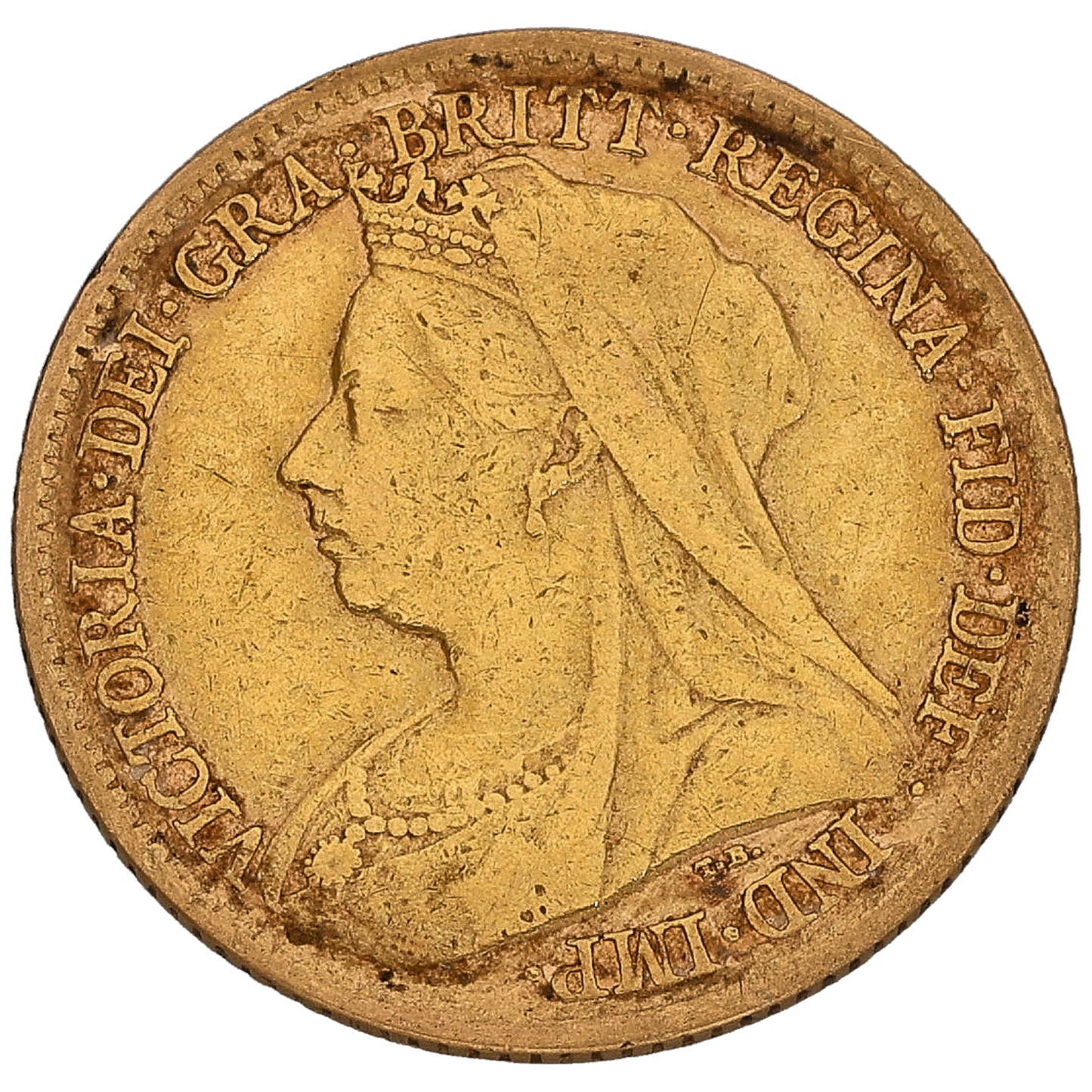 22ct Gold Queen Victoria Half Sovereign Coin 1899