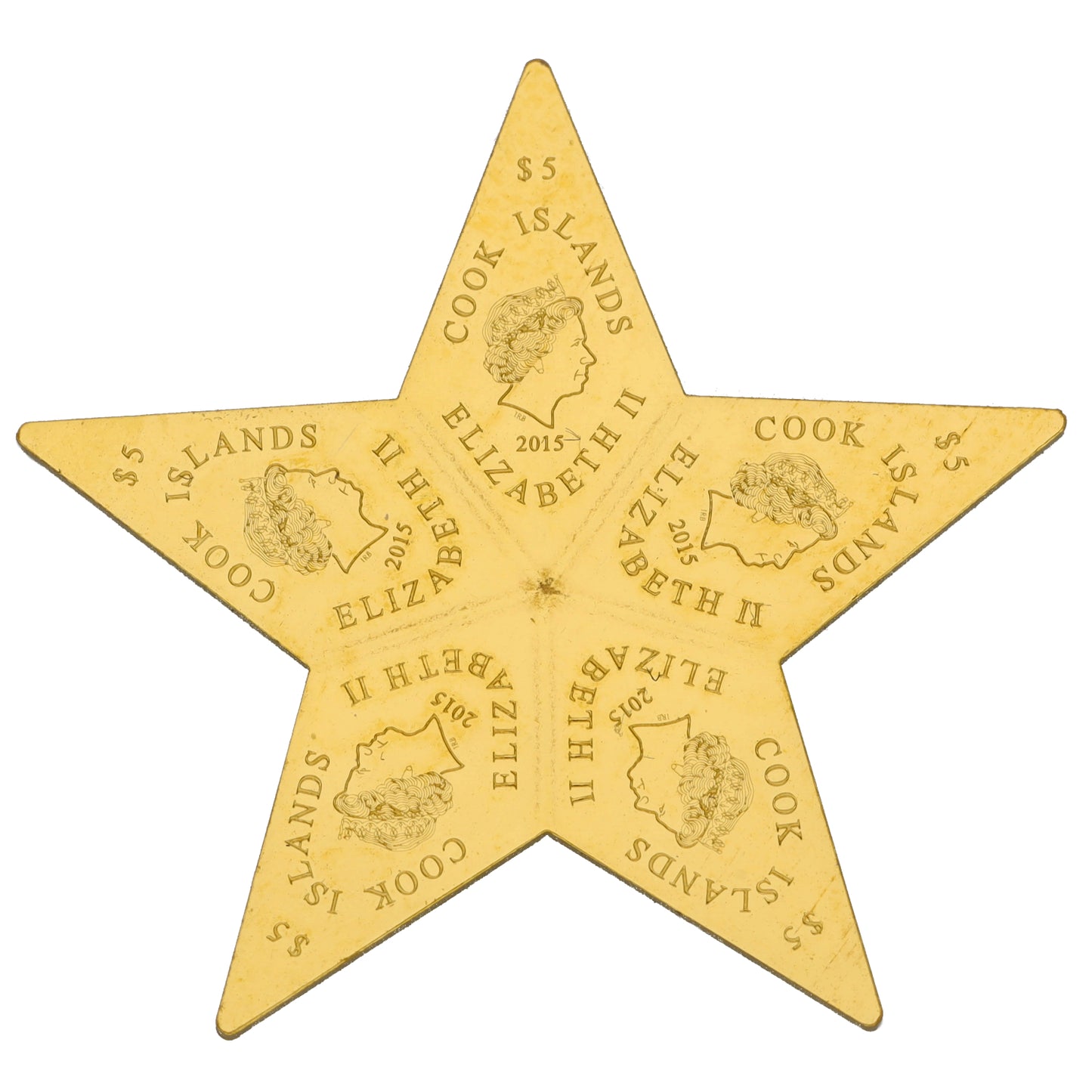 24ct 5g Gold Star Bar