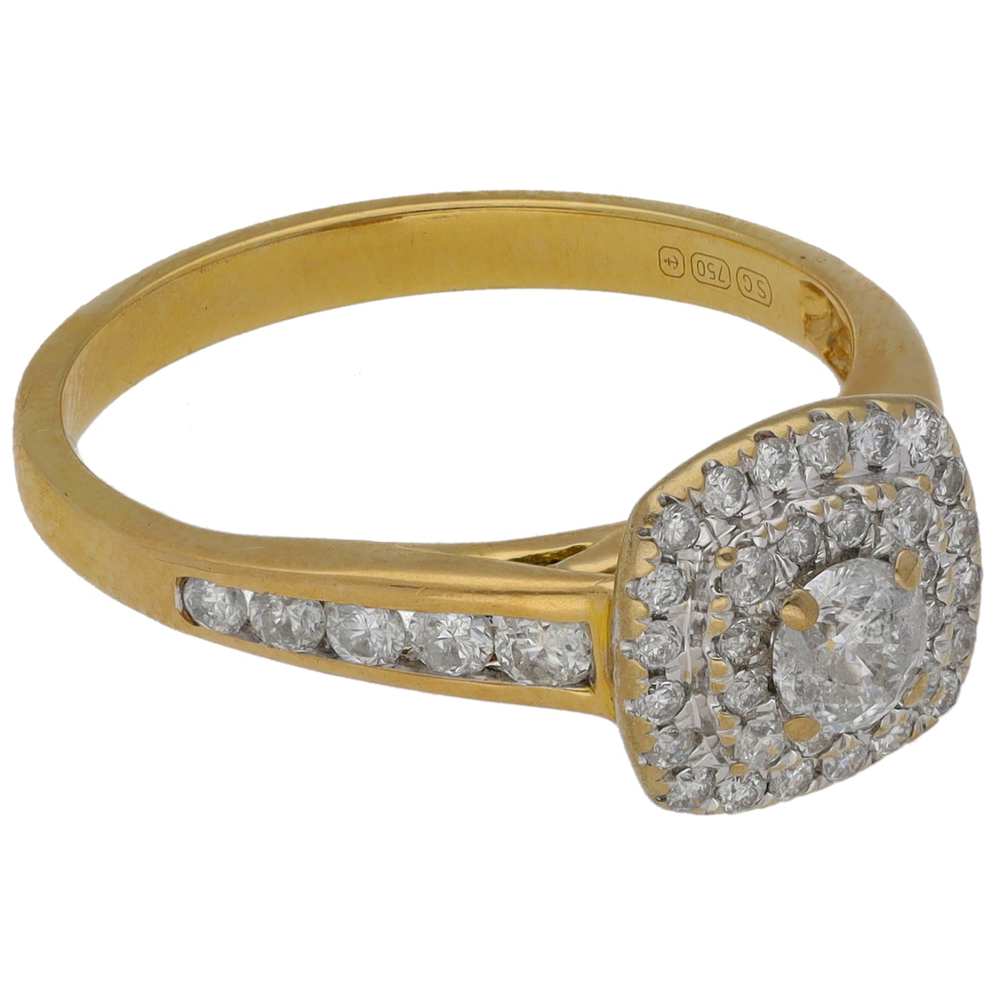 18ct Gold 0.52ct Diamond Dress/Cocktail Ring Size P