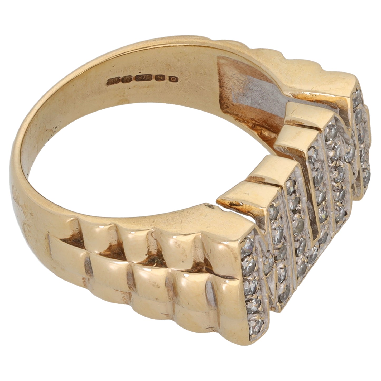 9ct Gold Cubic Zirconia Mum Ring Size O