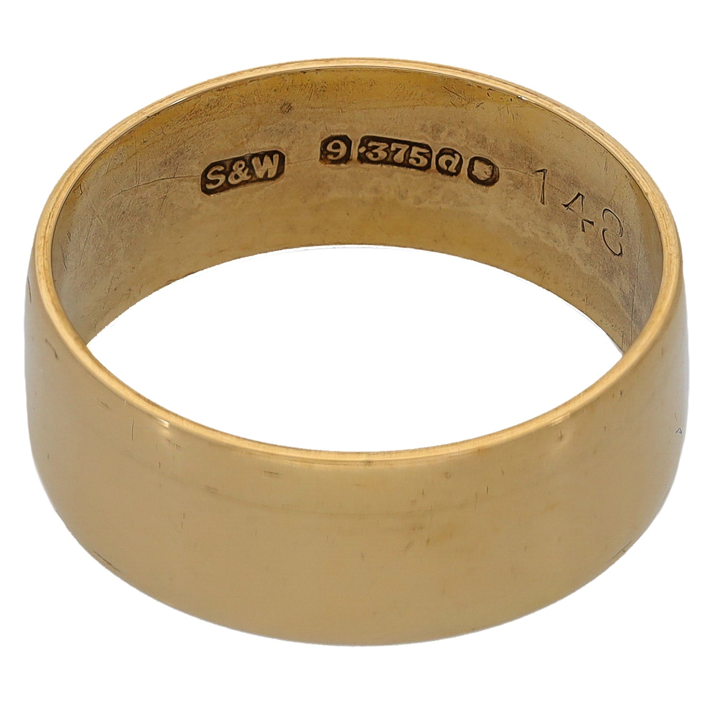 9ct Gold Plain Wedding Ring Size N