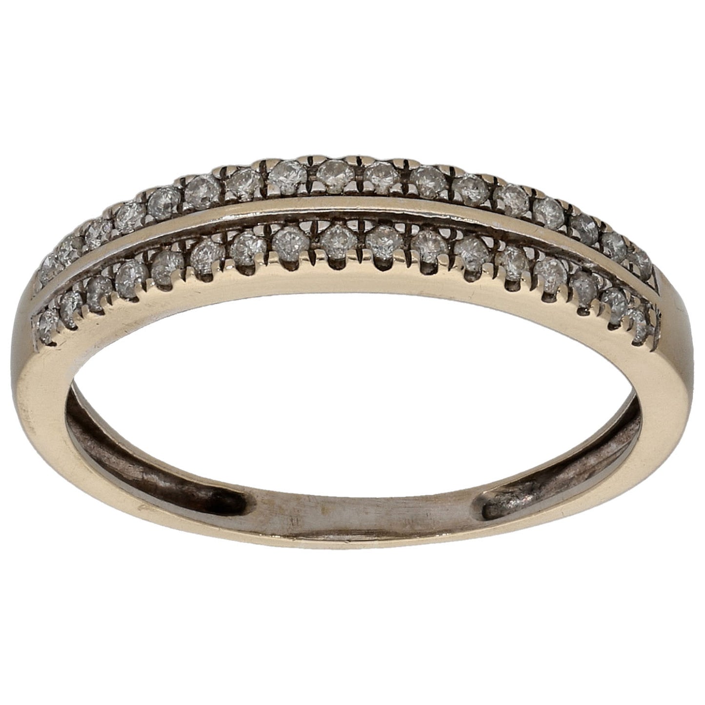 18ct White Gold 0.27ct Diamond Half Eternity Ring Size P