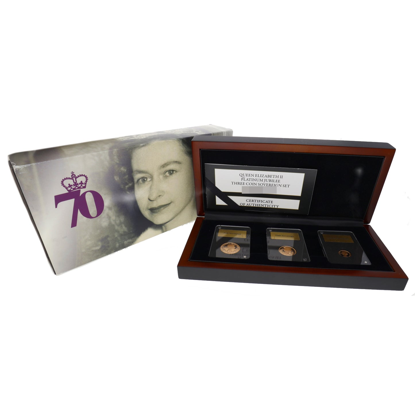 22ct Gold Queen Elizabeth II Platinum Jubilee Sovereign Coin Set 2022
