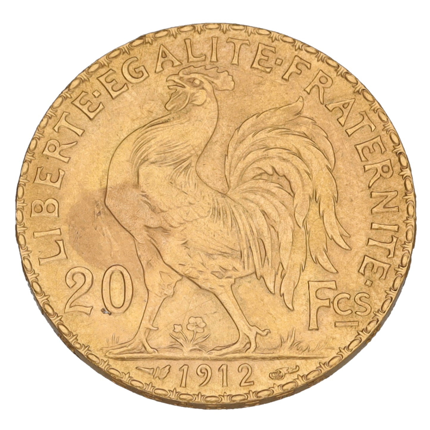 22ct Gold French 20 Francs Coin 1912