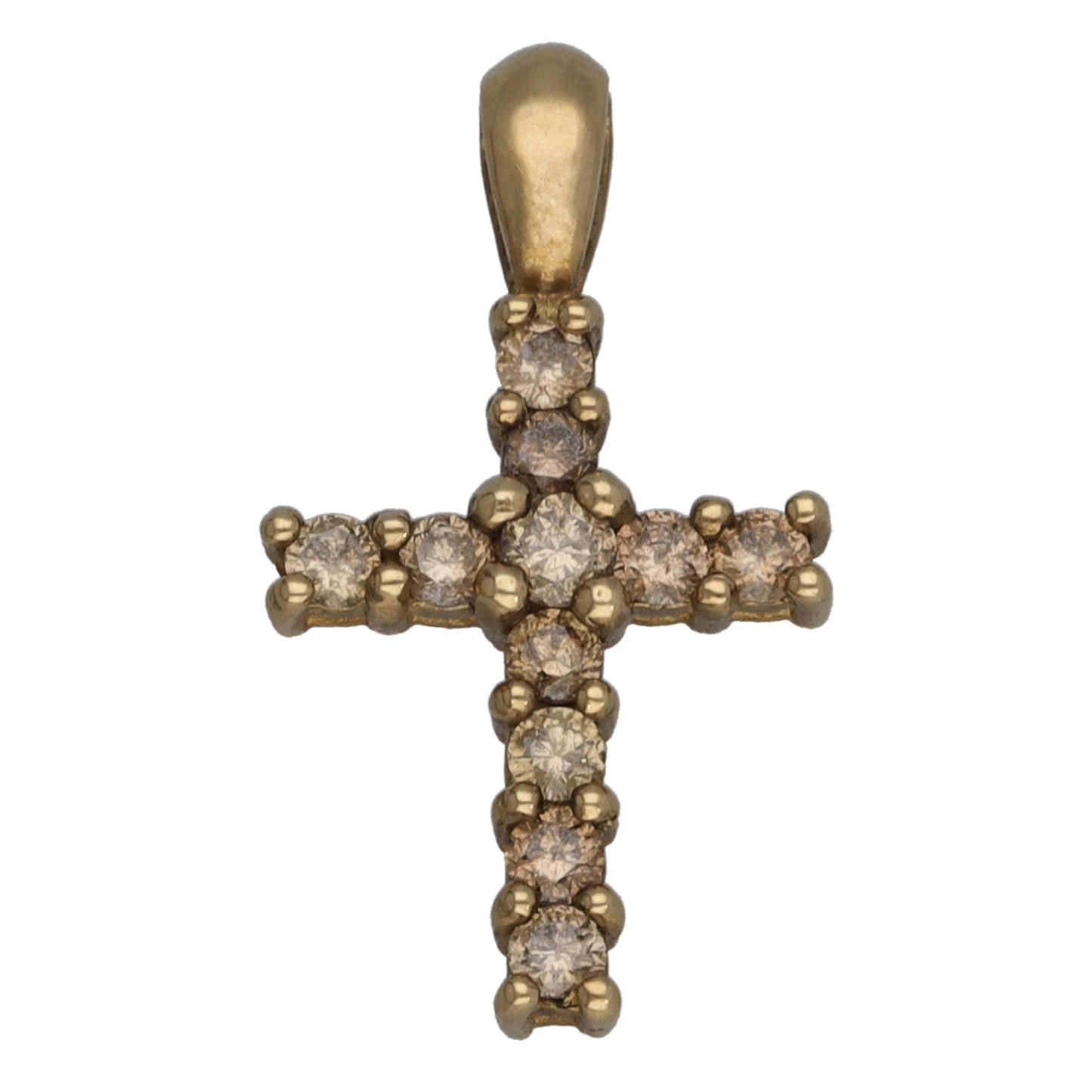 9ct Gold 0.34ct Diamond Cross Pendant