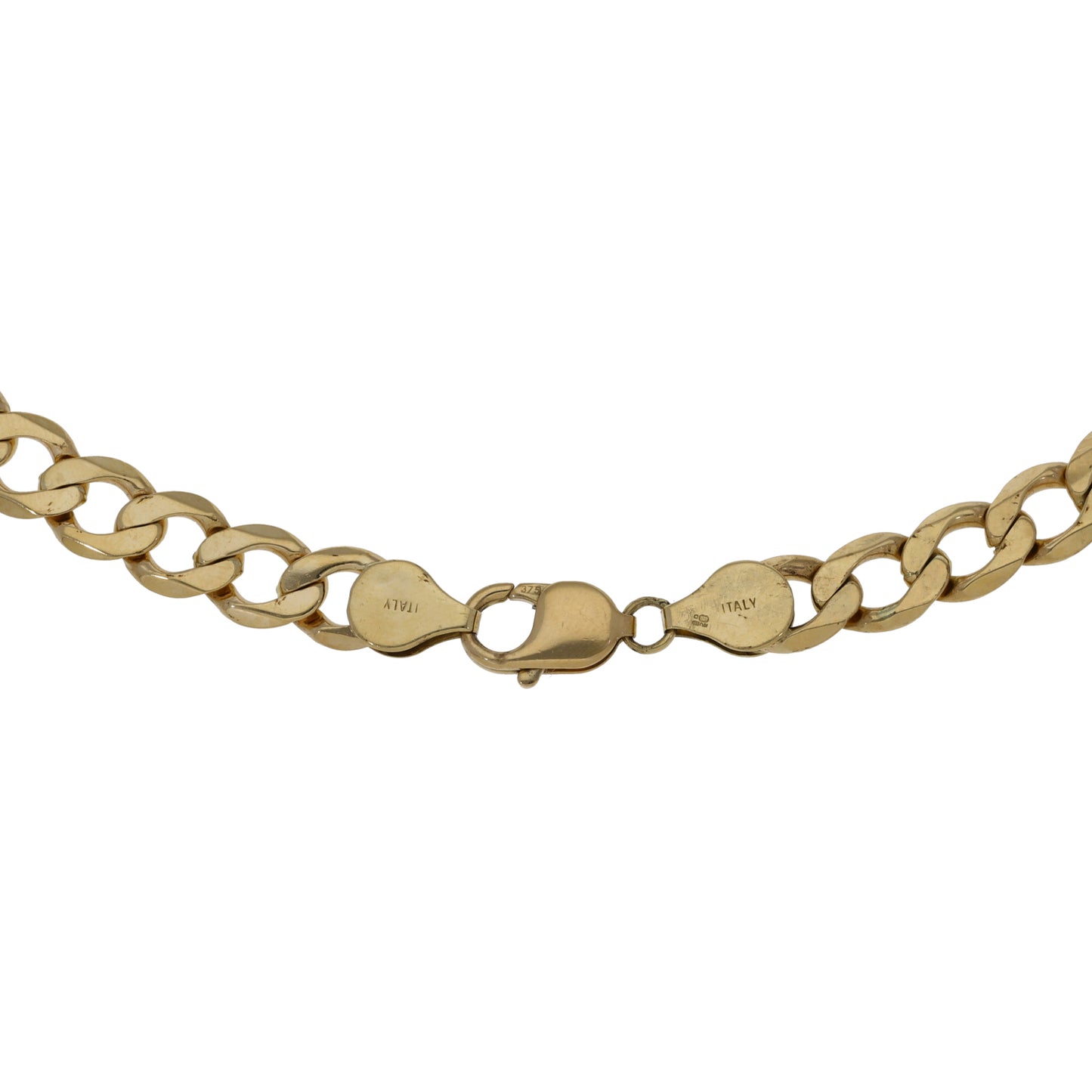 9ct Gold Curb Chain 22"