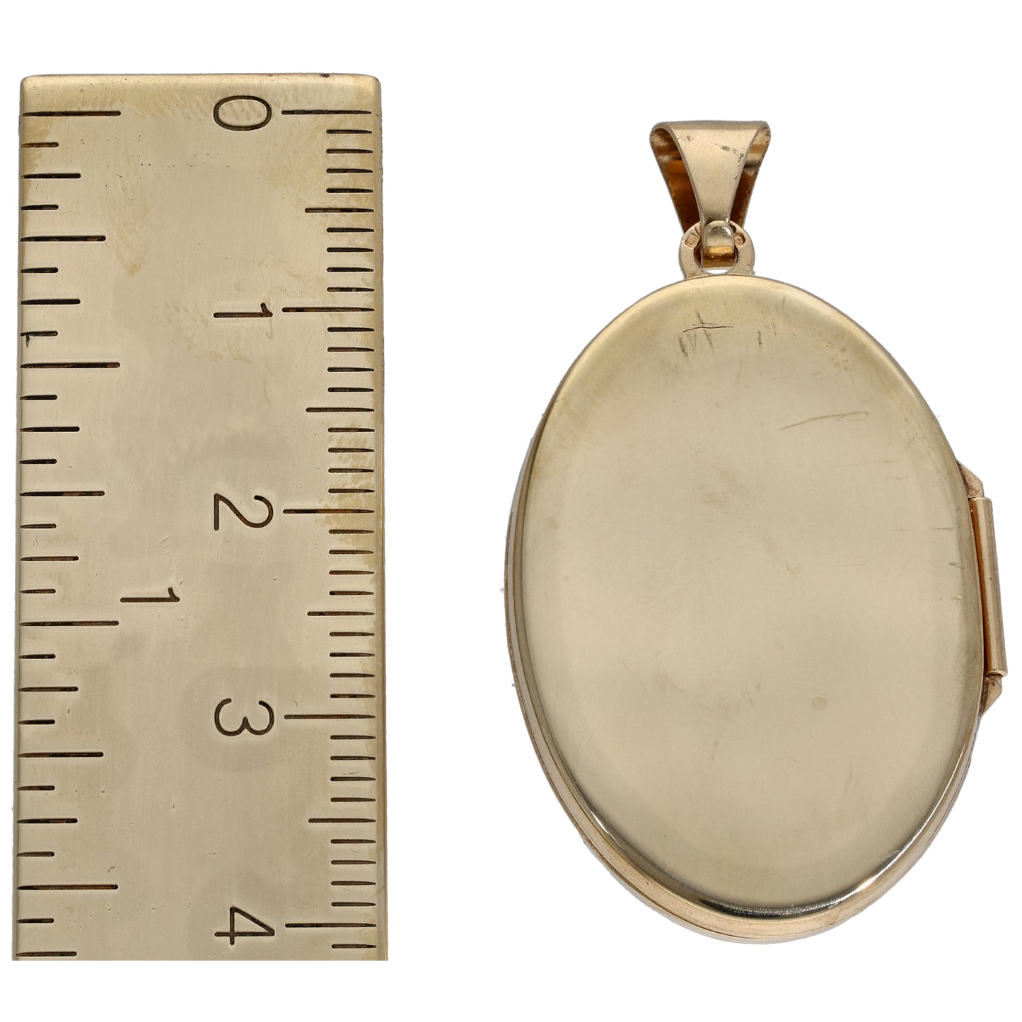 9ct Gold Patterned Locket Pendant