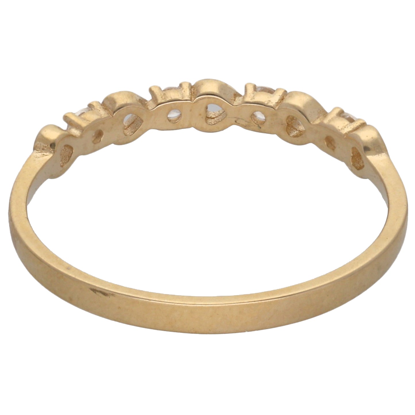 New 9ct Gold Cubic Zirconia Half Eternity Ring