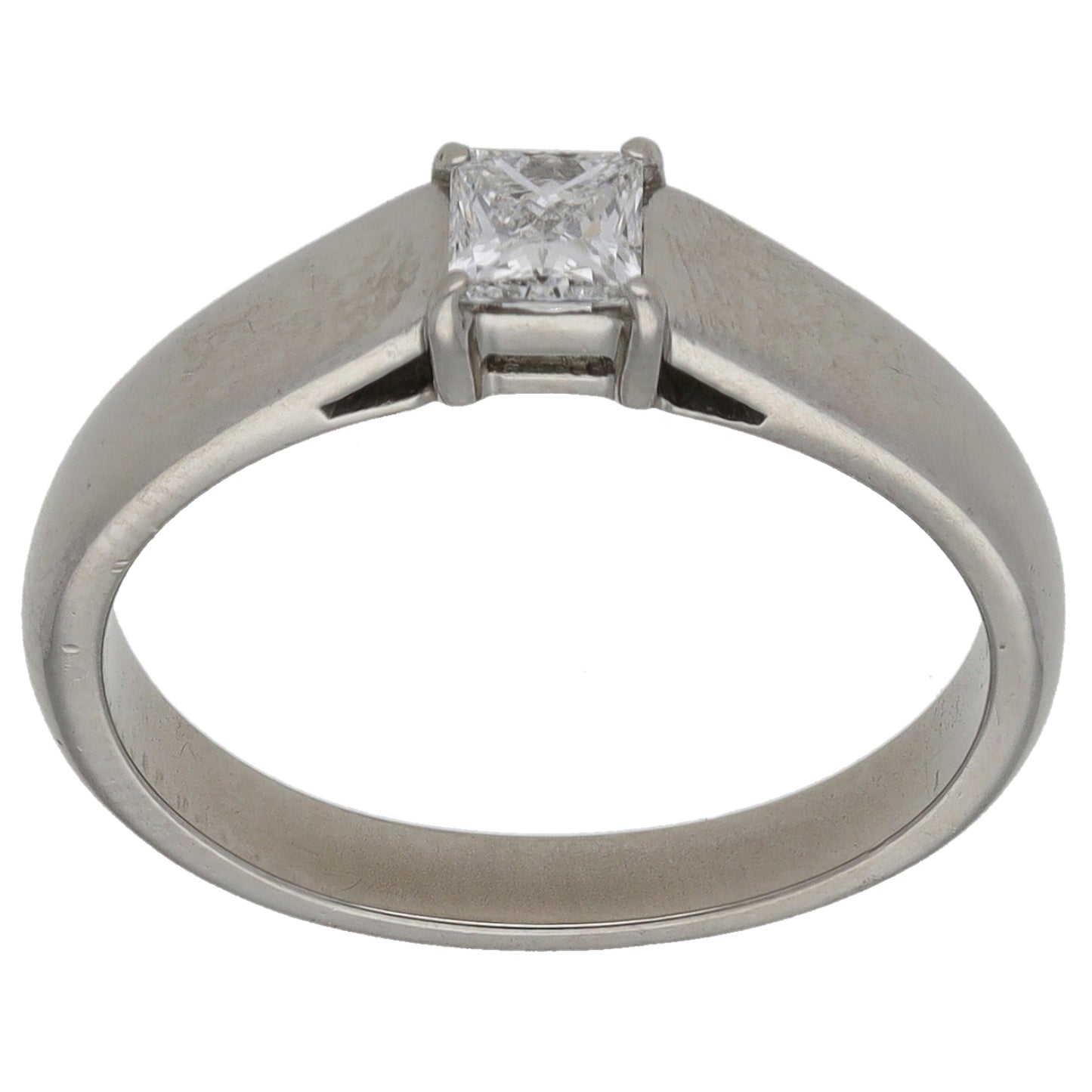 Platinum 0.20ct Diamond Solitaire Ring Size K