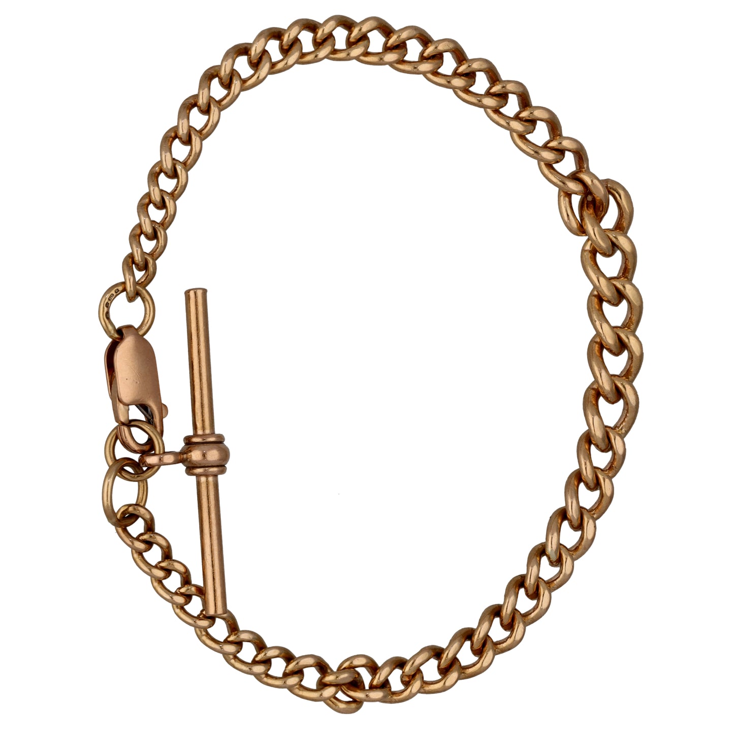 9ct Rose Gold Curb Bracelet
